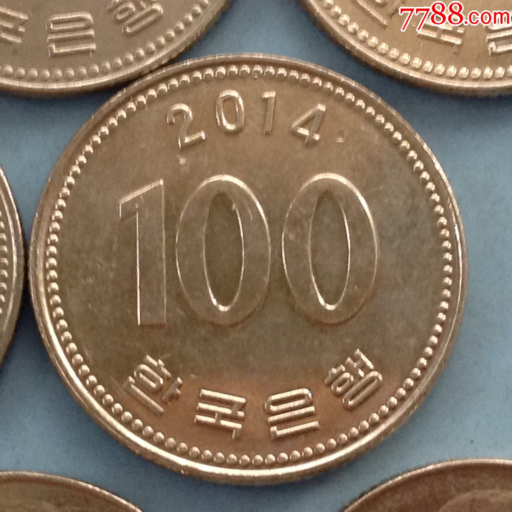 tb韩国1982015年100元硬币auunc集中营海军上将李舜臣