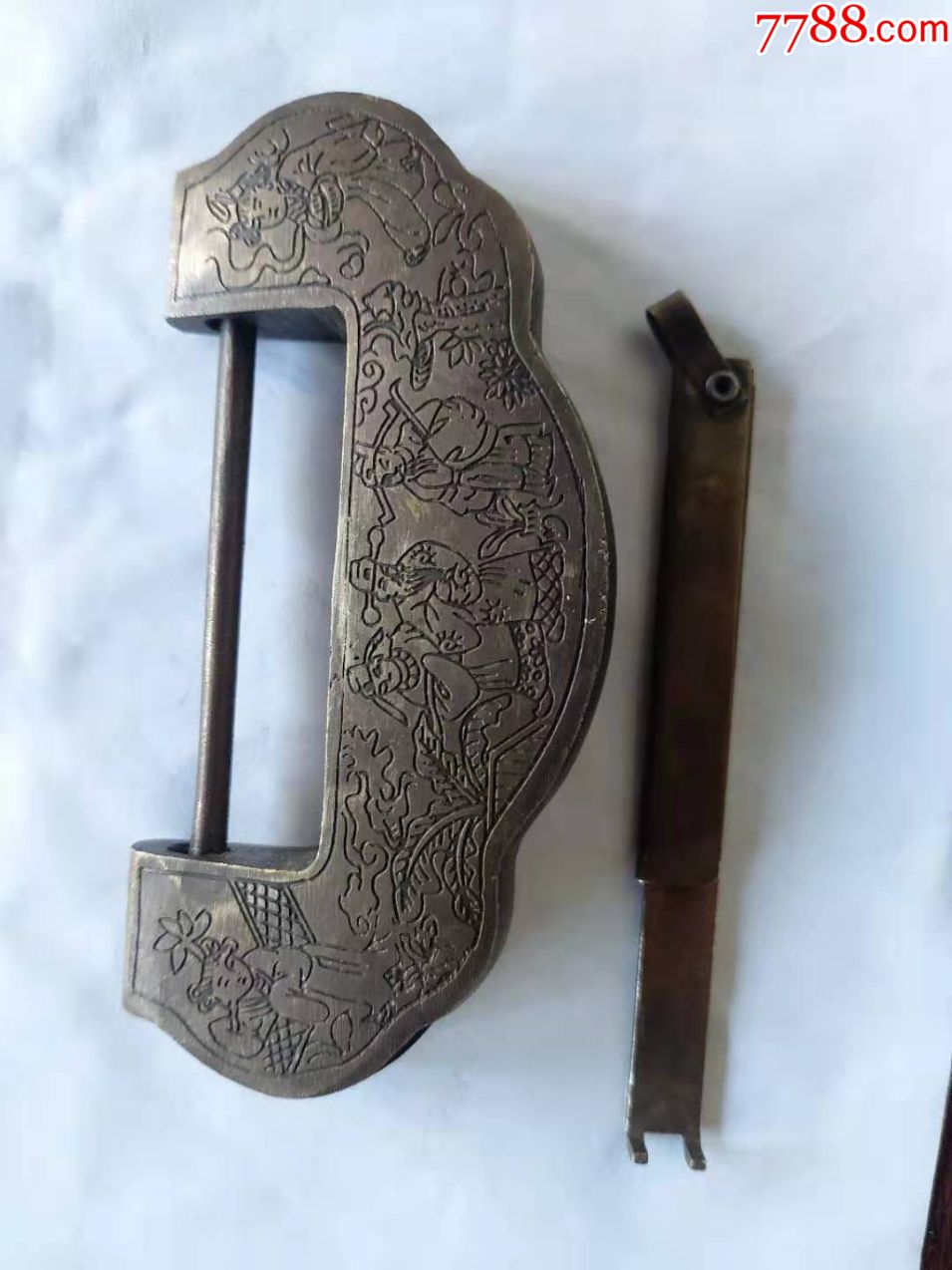 古铜锁_铜锁/铜钥匙_配件图片_收藏价格_7788钟表收藏