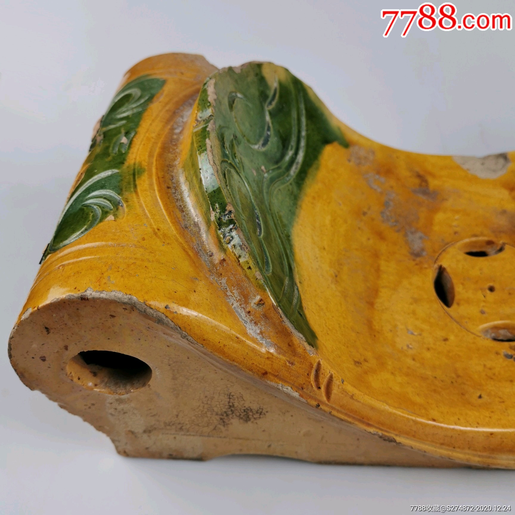 三彩瓷枕头_唐三彩_第2张_7788铜器收藏