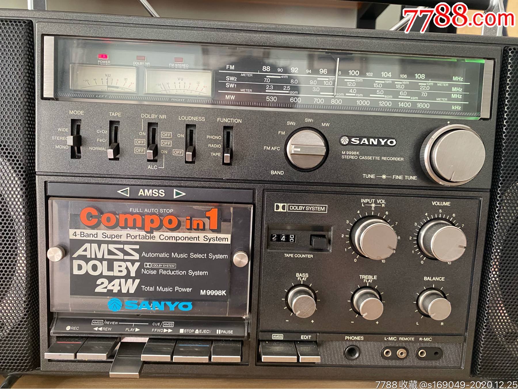 三洋9998k收录机收音机录音机