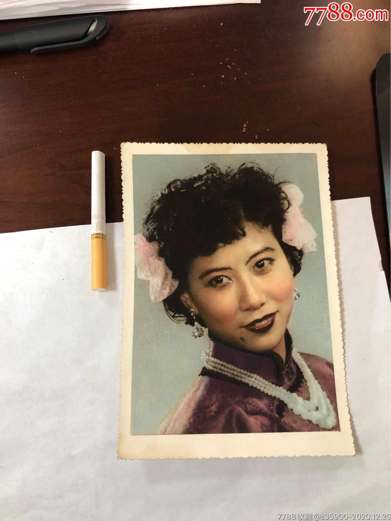 2张手工上色美女大照片2-老照片-7788收藏