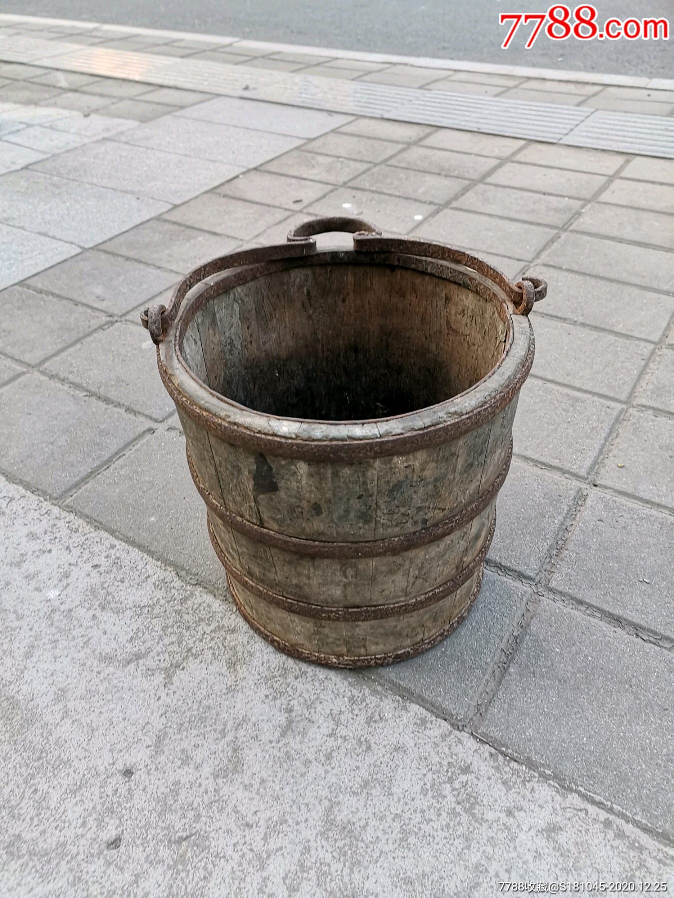 老柏木铁圈标大木桶