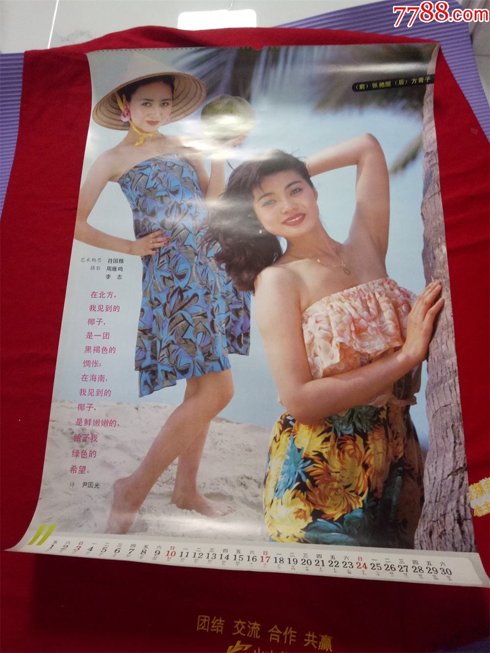 1993年泳装挂历图片