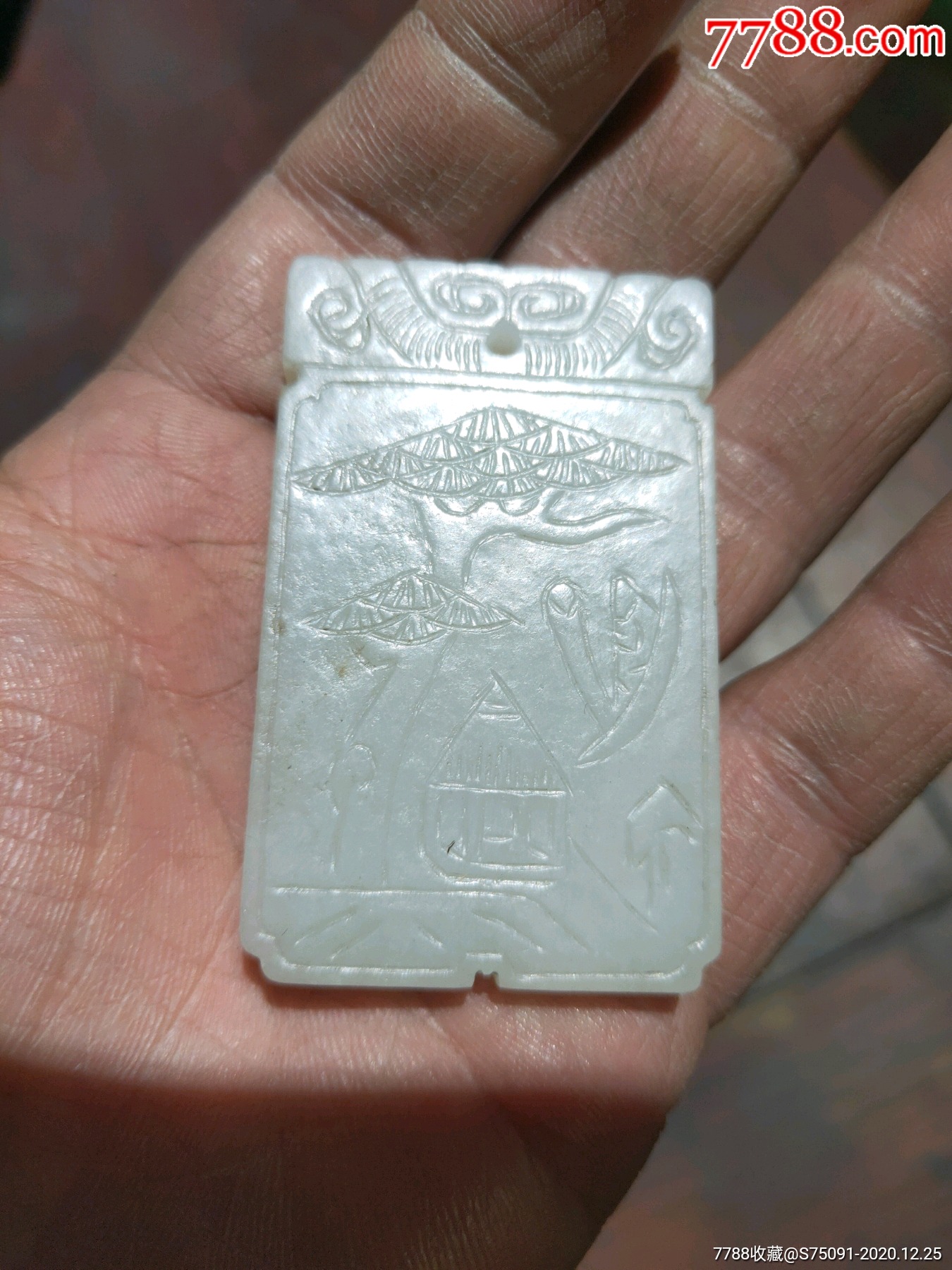 老和田玉树题材牌子