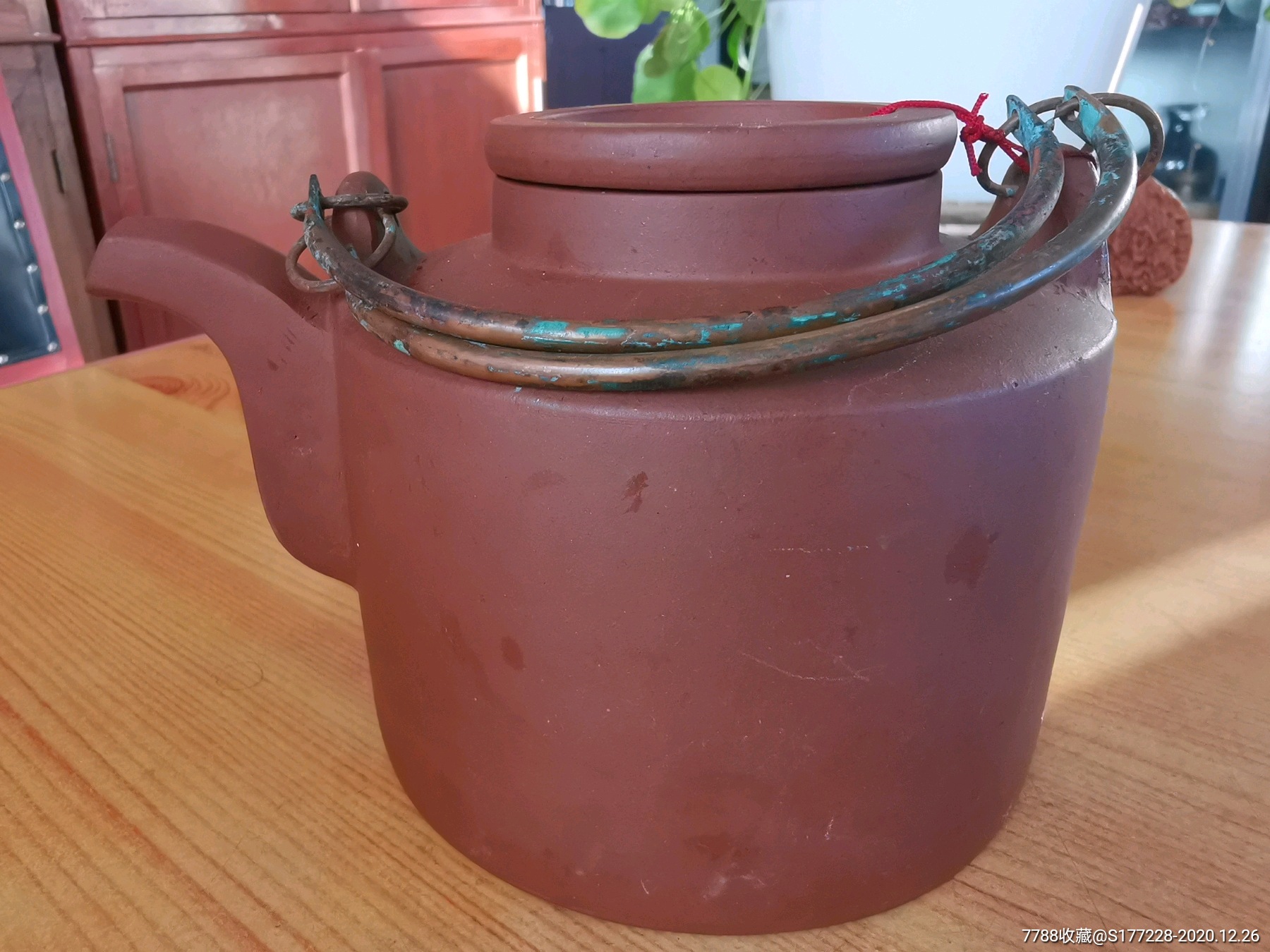 文革铜提梁老紫砂壶一把-紫砂壶-7788陶瓷