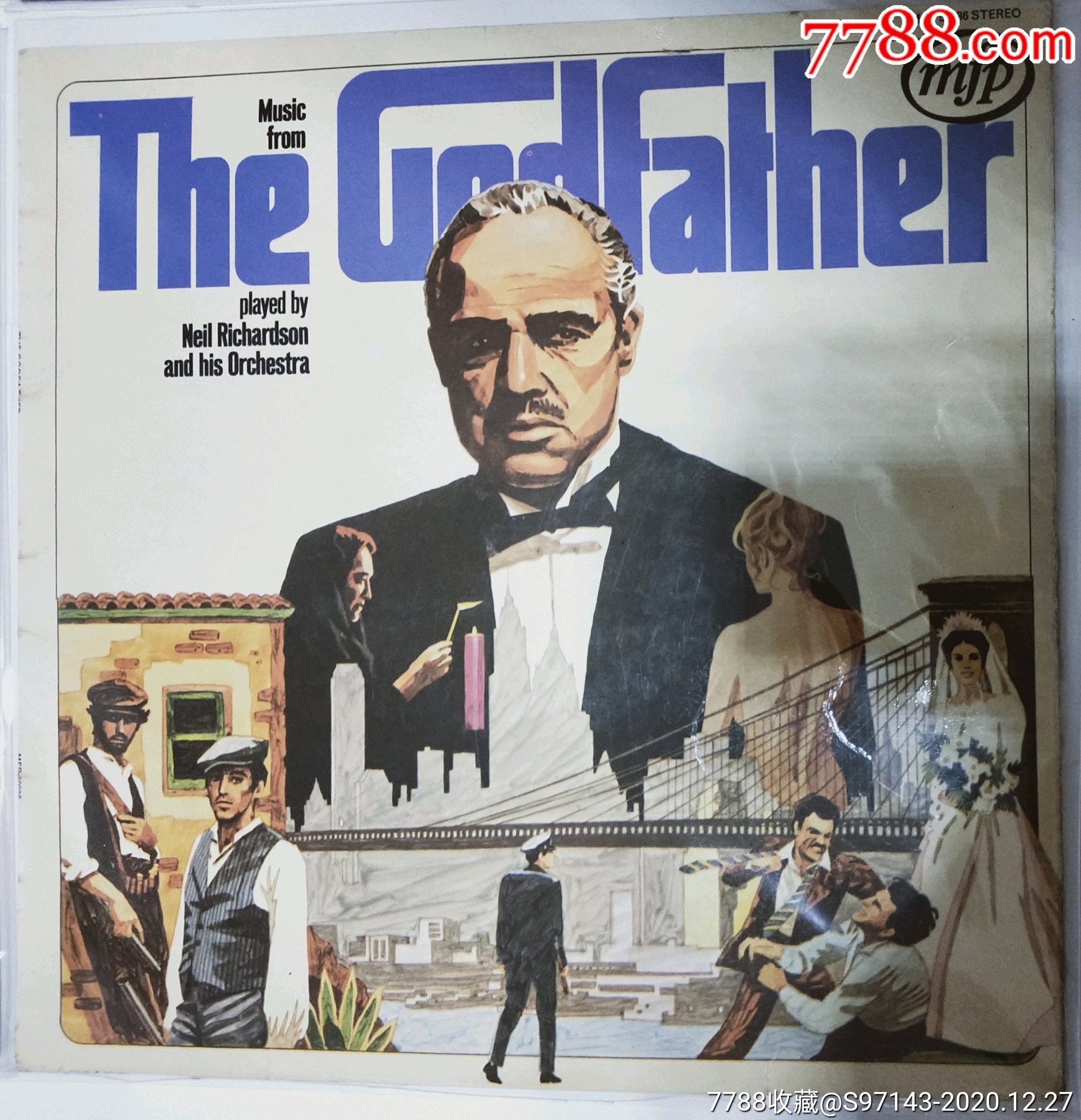 黑胶电影原声唱片:教父-老唱片/胶片-7788二胡