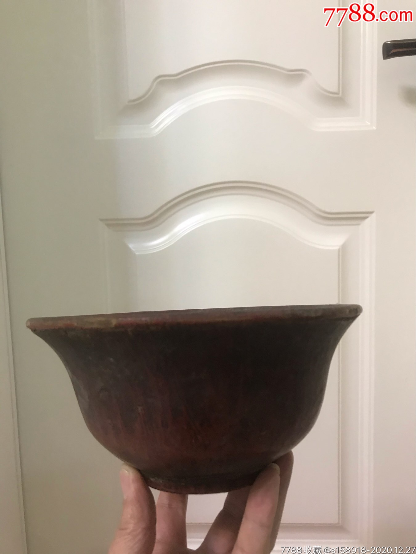 民国敞口大木碗