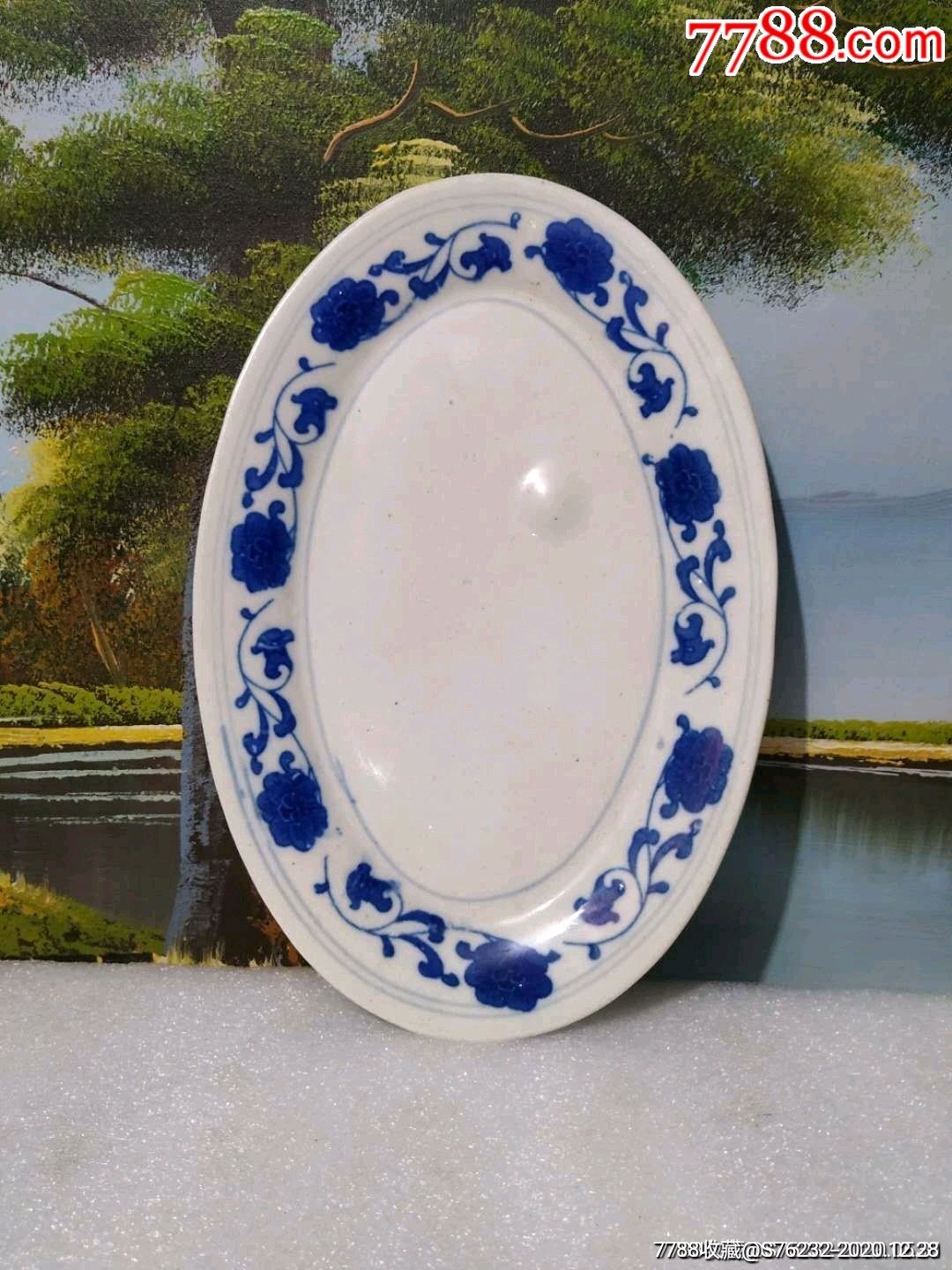 椭圆形青花盘子_青花瓷_图片鉴赏_收藏价值_7788青花瓷收藏
