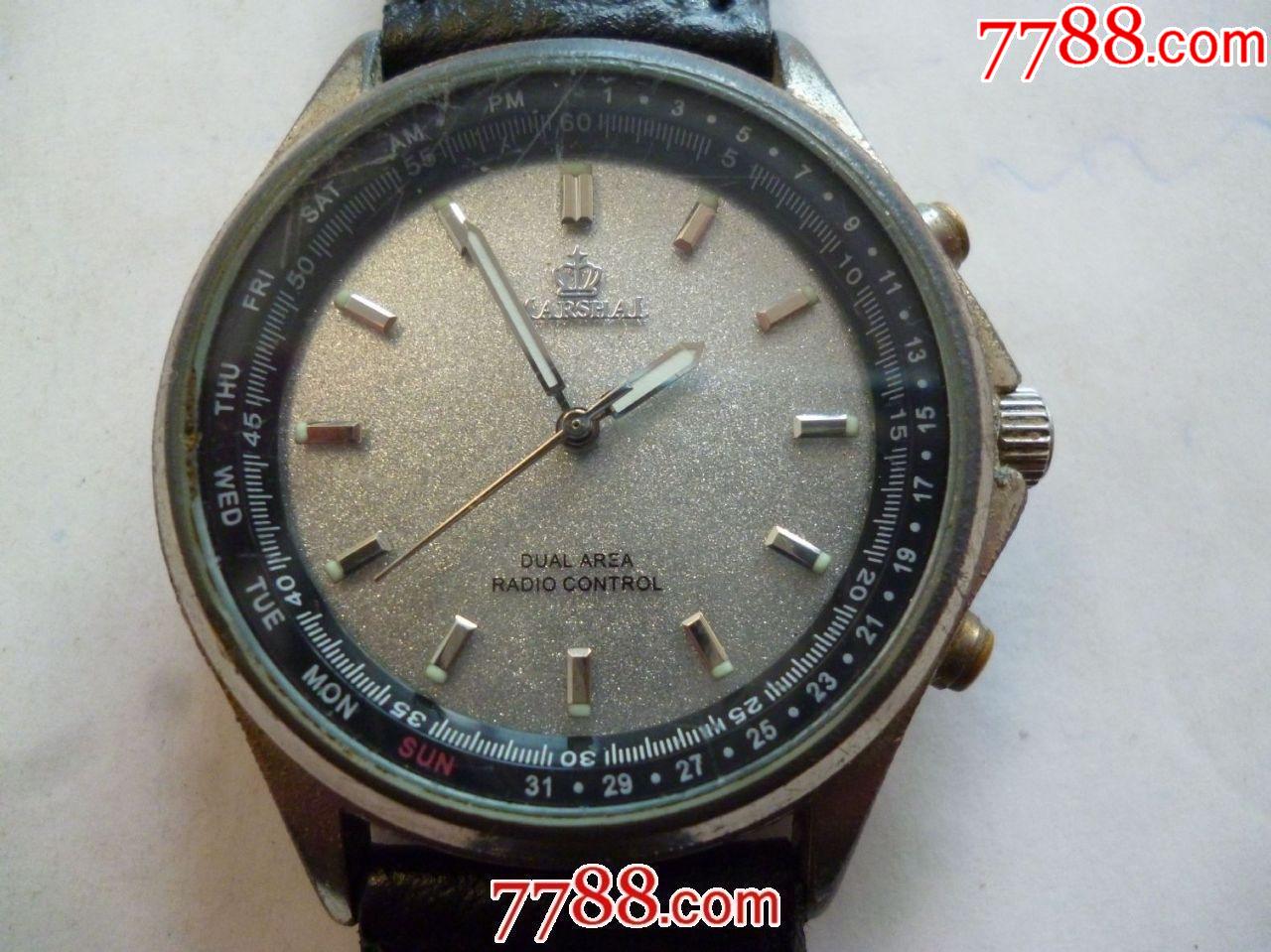 首页 零售 手表/腕表 >> 日本制造黑刻度圈镀银盘夜光【marshal】