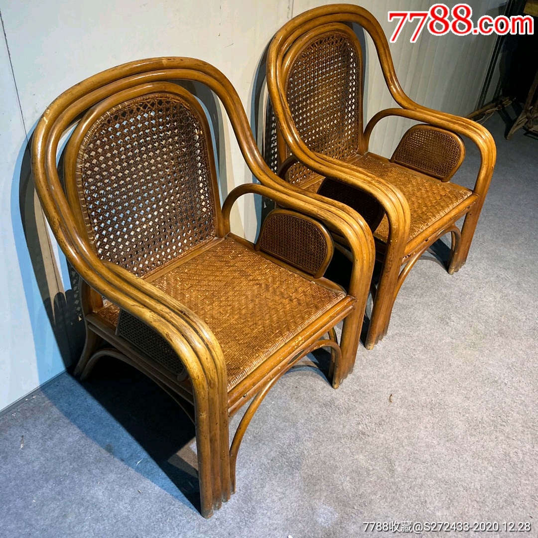 文革时期精品老藤椅保存完整品相一流包浆厚重结实牢靠全品保老