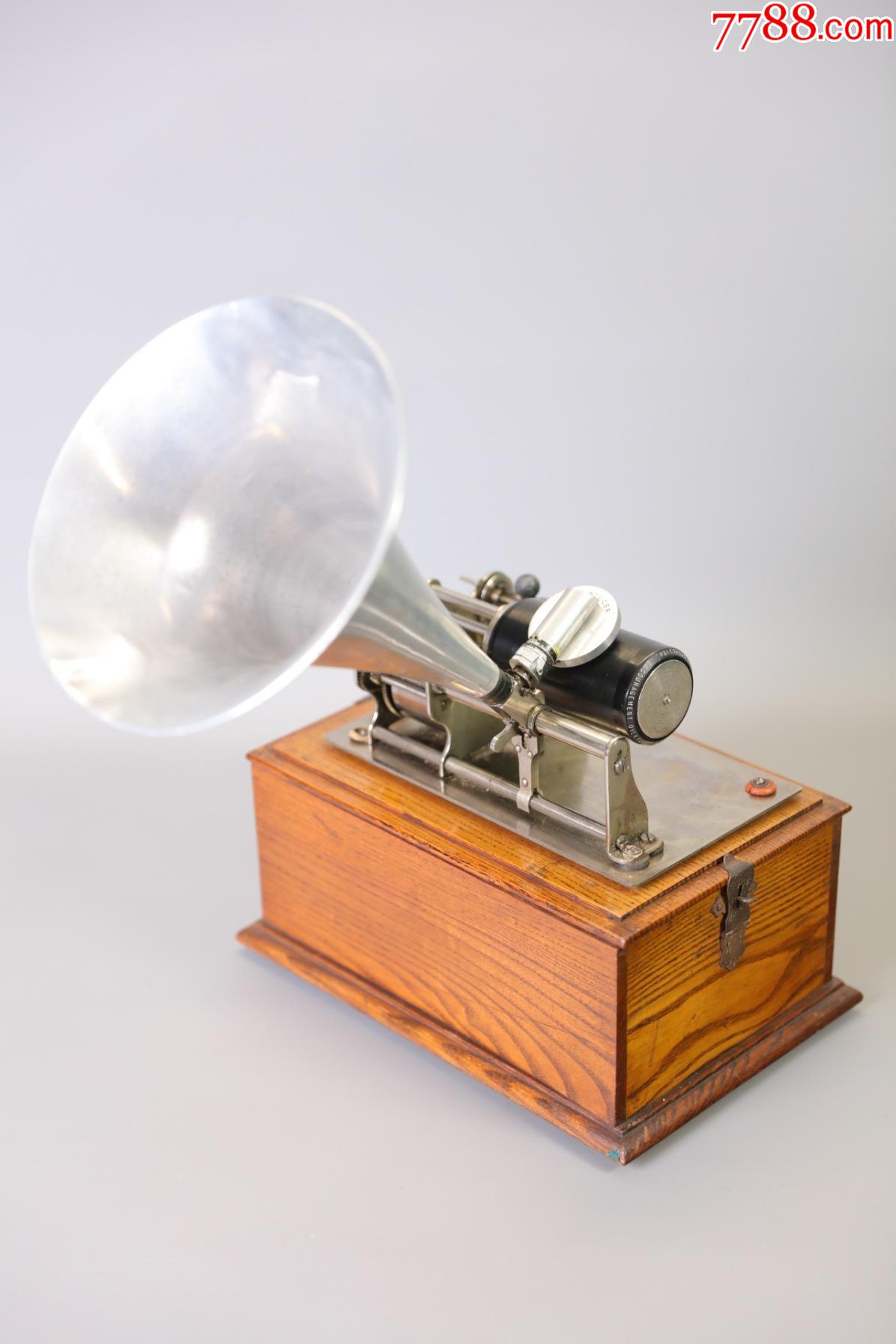 上世纪初瑞士paillardechophone古董机械蜡筒留声机老唱机