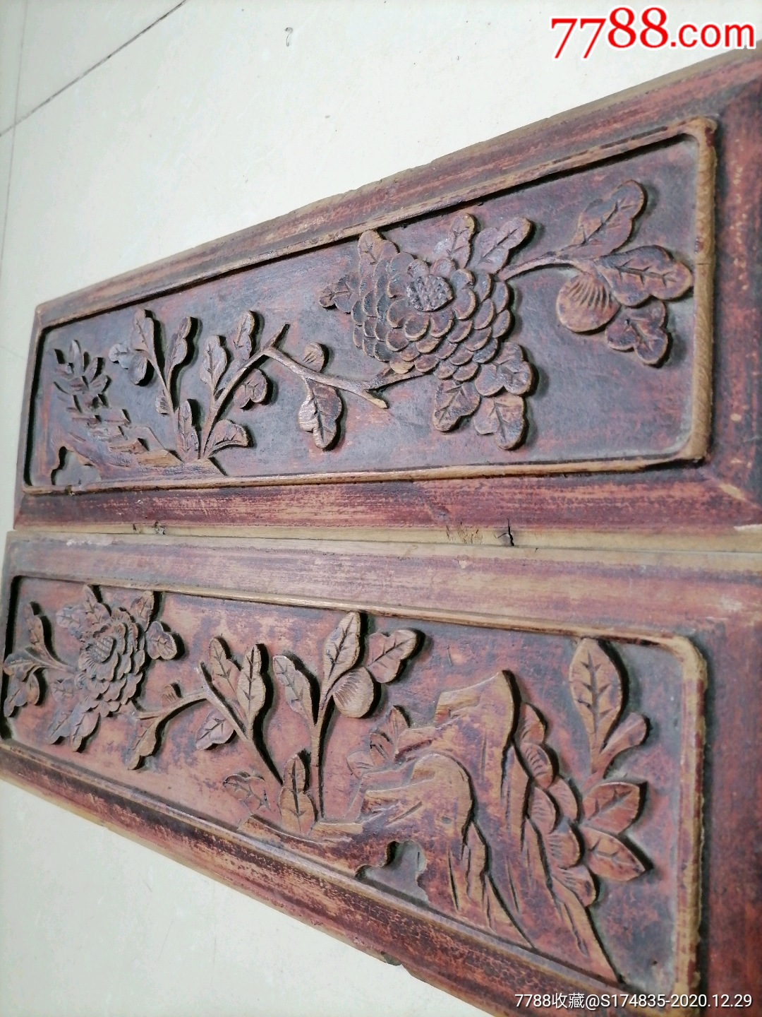 老木雕板_木雕花板_第2张_7788旧家具收藏