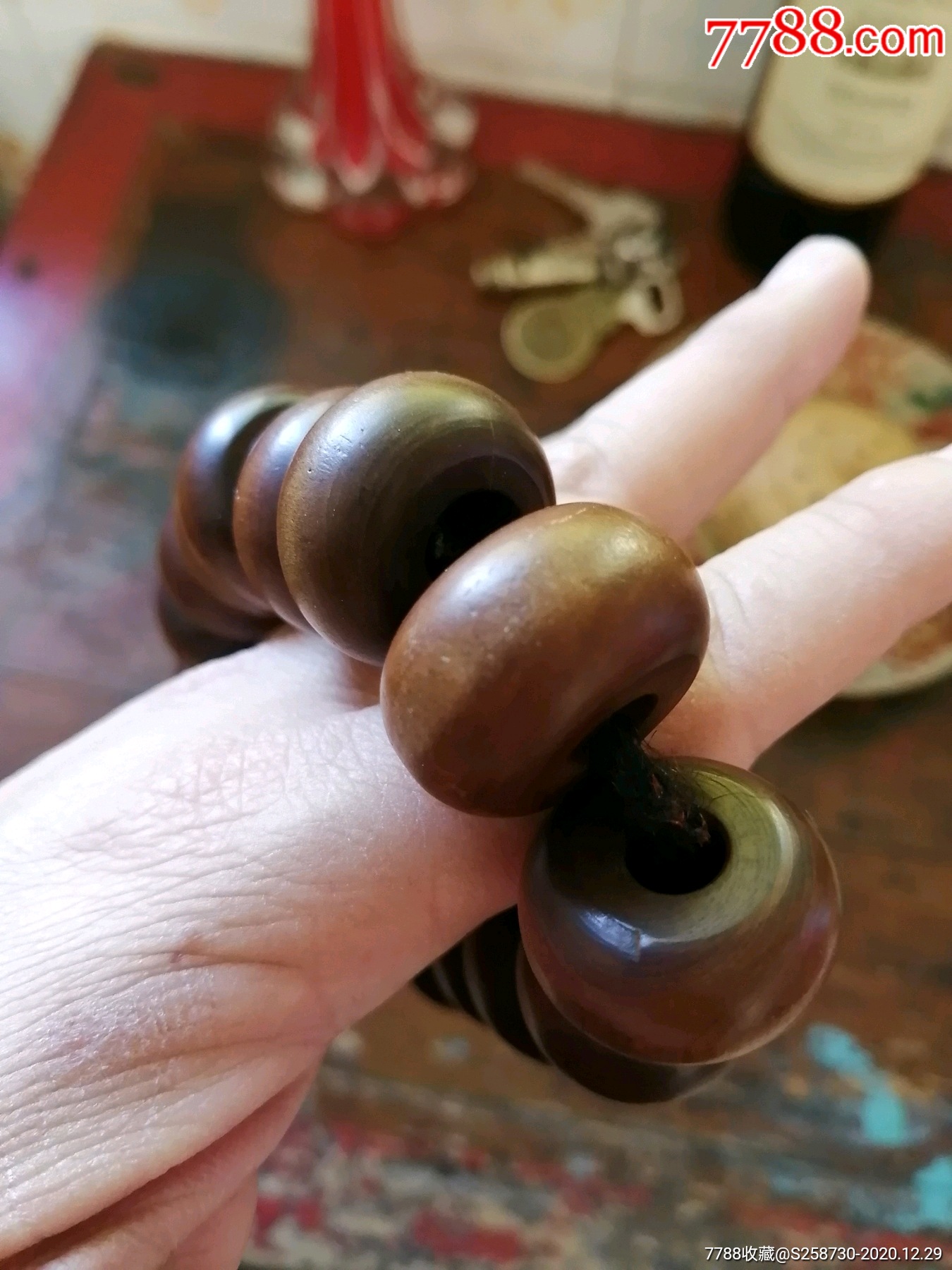 黄杨木算盘珠手串