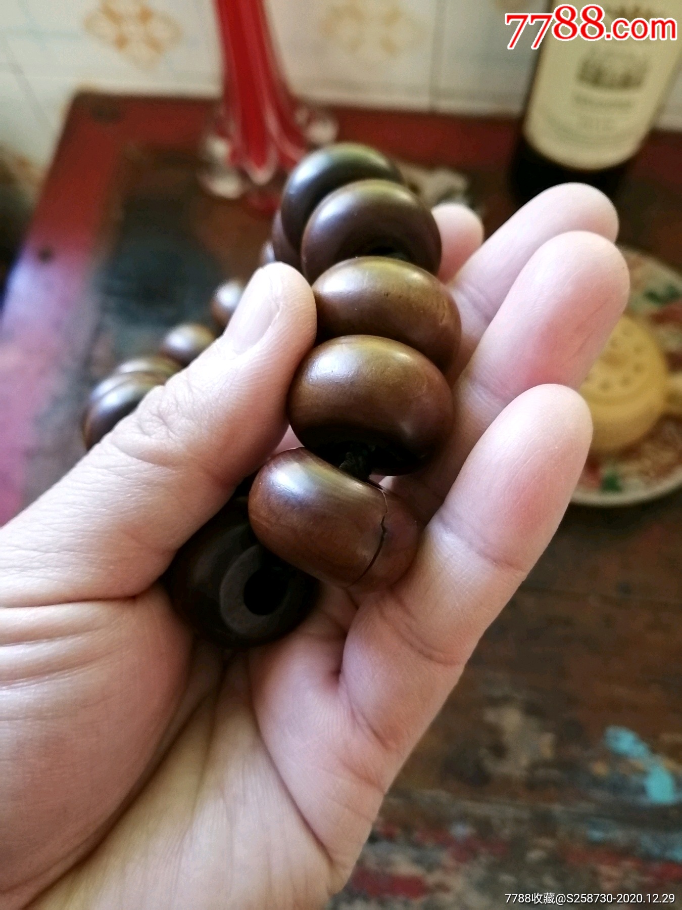 黄杨木算盘珠手串