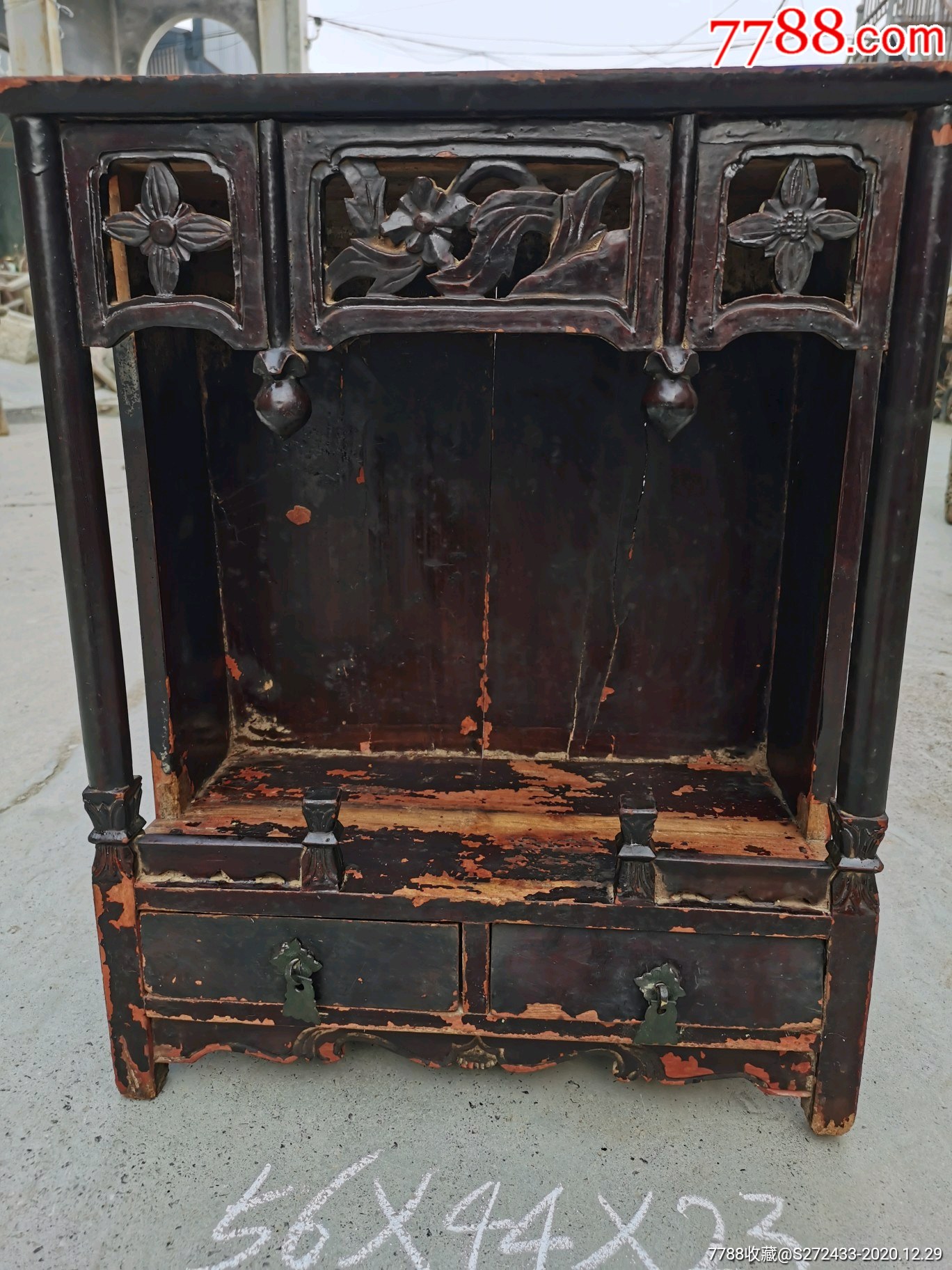 榆木全品老佛龛完整无损即买即用尺寸品相如图