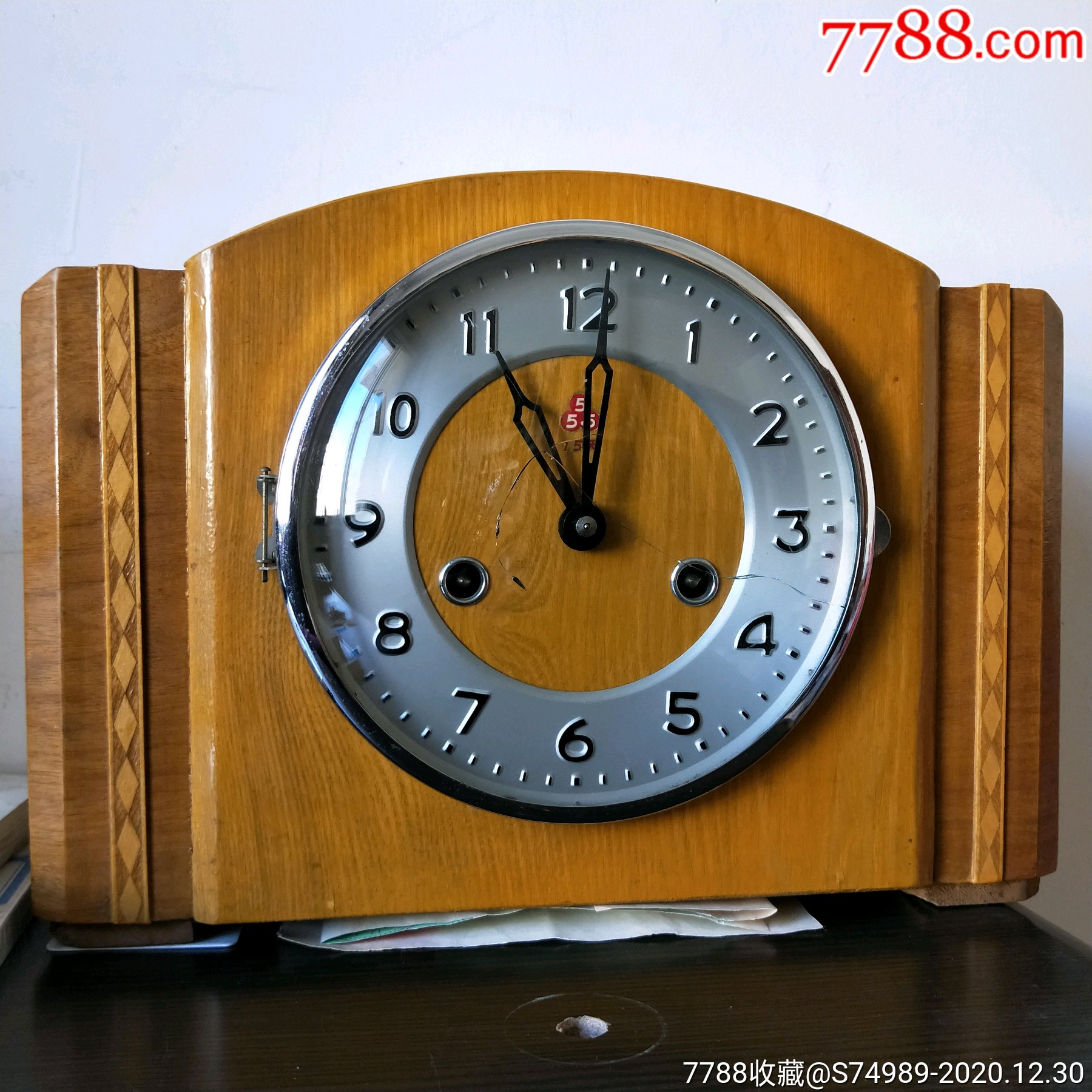 三五牌台钟座钟555报时钟表15天北京亨得利钟表店