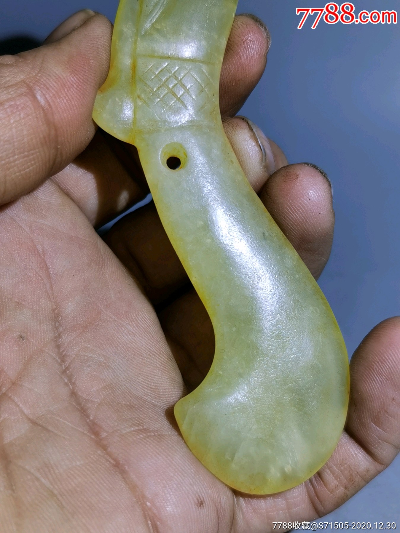 红山文化,老玉刀,,高古玉器红山玉器