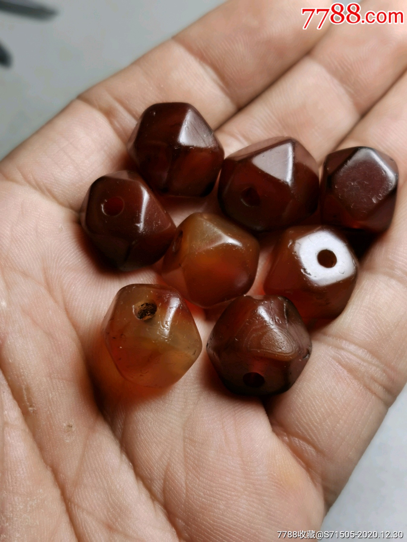 唐八棱,老玛瑙珠子