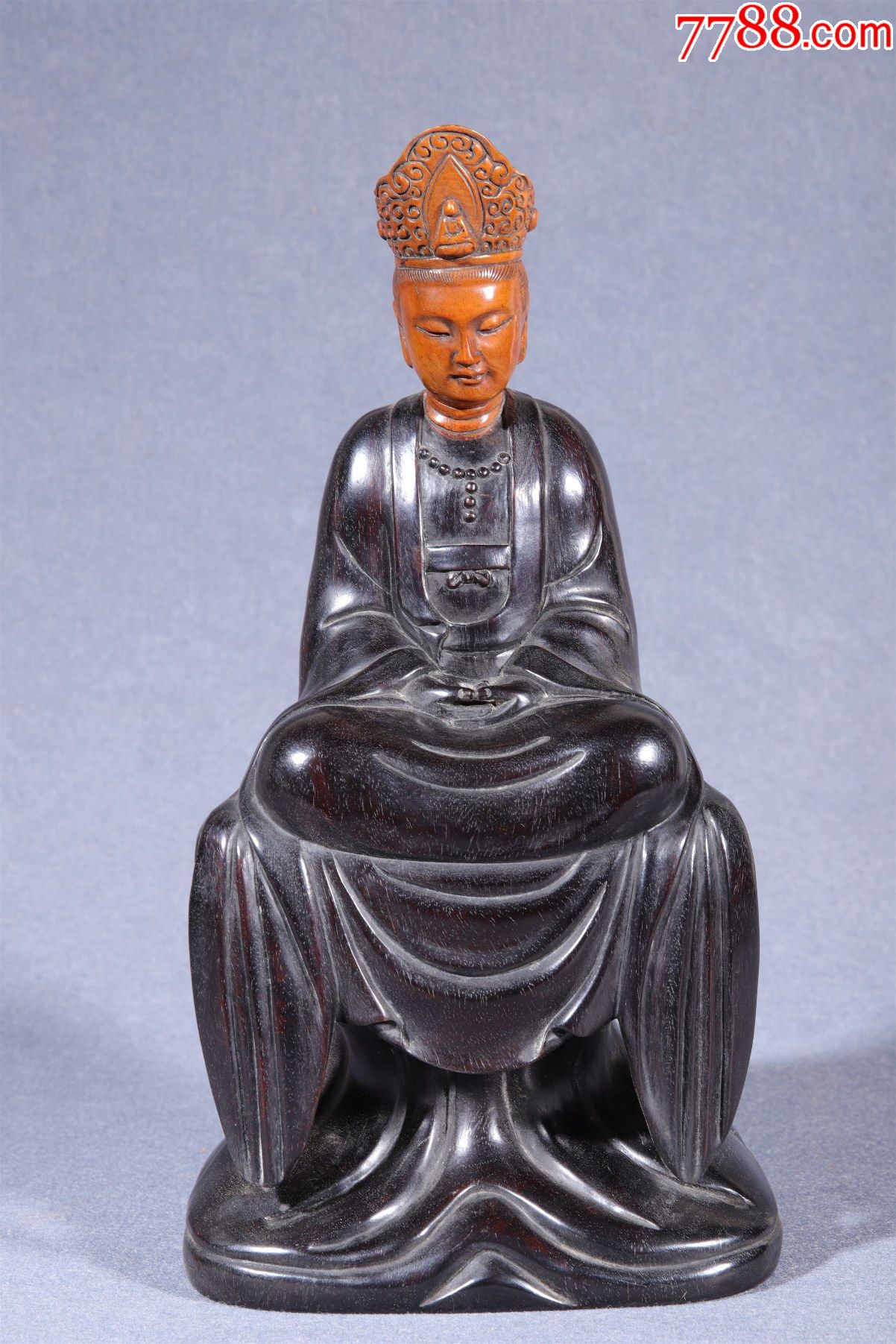 紫檀道教造像(黄杨木)尺寸:14x11.5x28.8cm