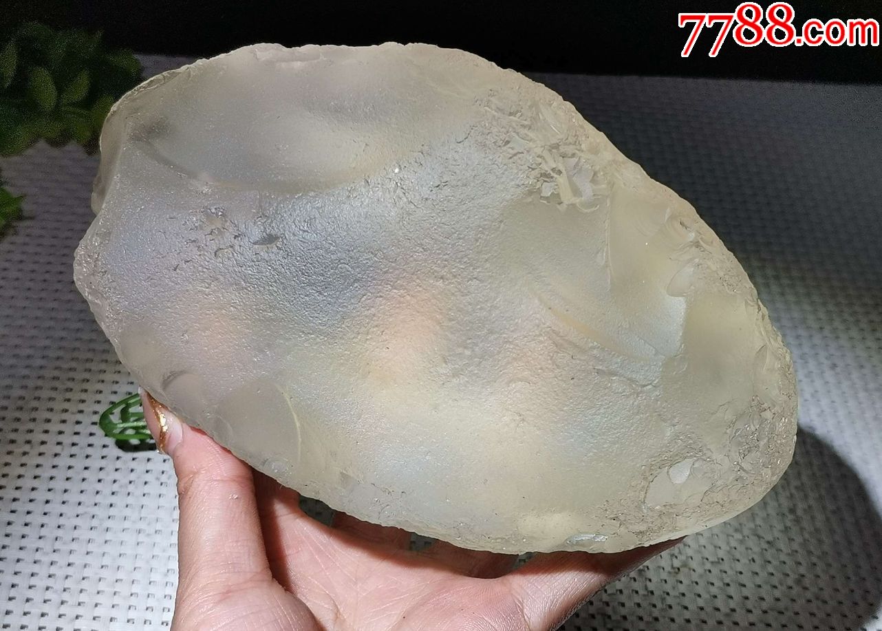 4506收藏级新疆罗布泊无色沙漠托帕原石996克