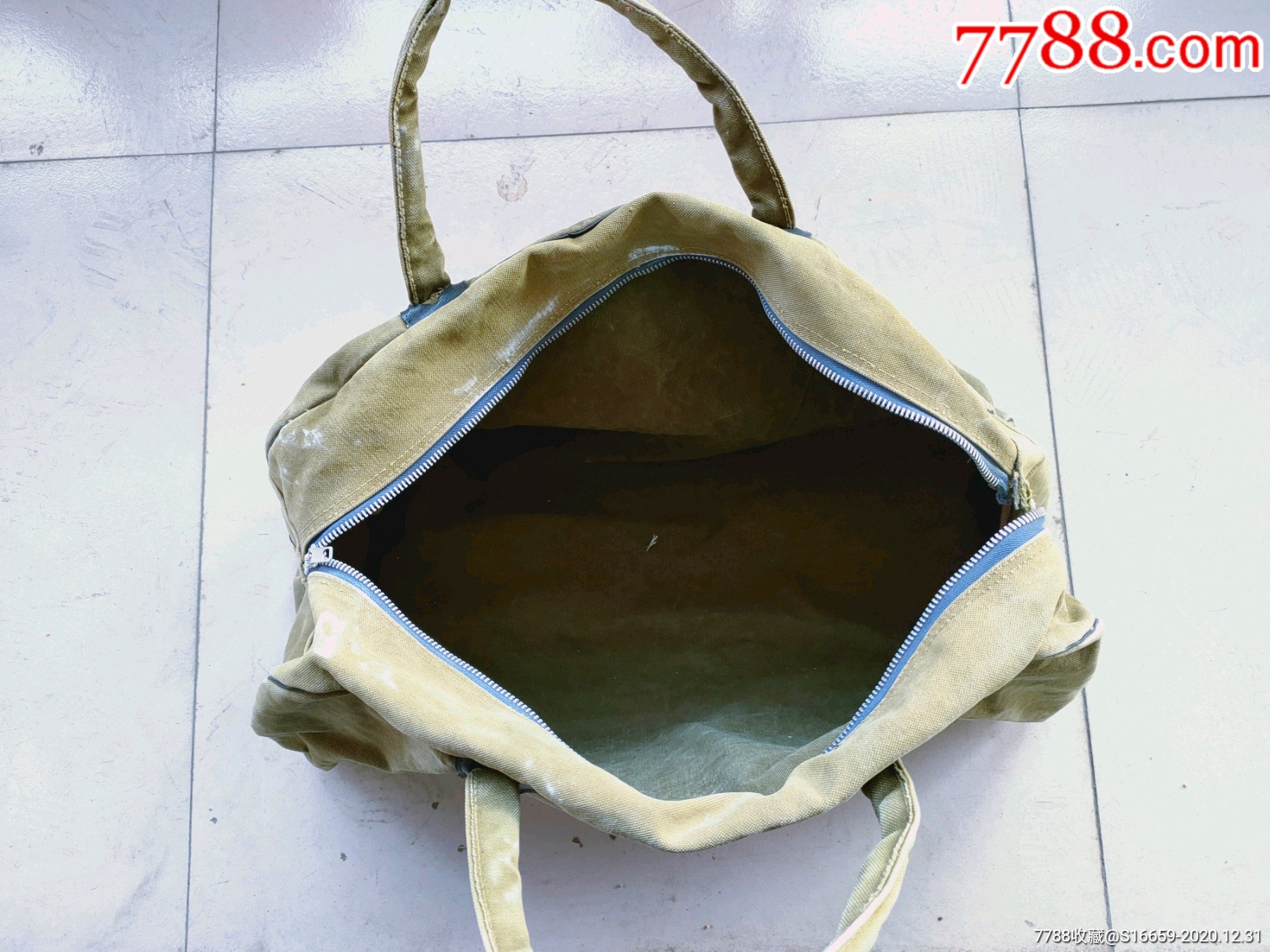 六十年代郑州二七纪念塔帆布包怀旧手提包-价格:160元-se77576856