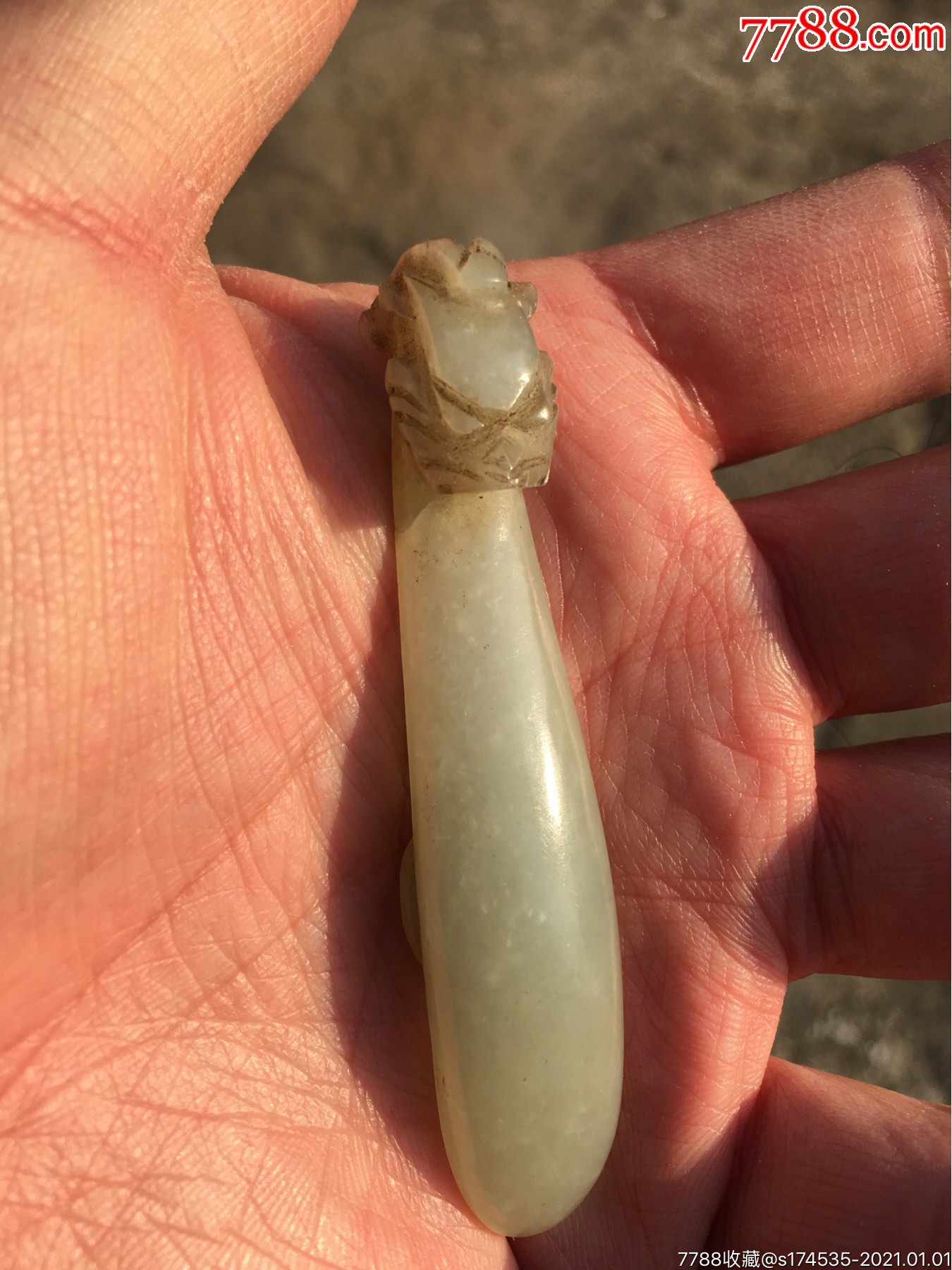 明代和田玉龙钩_第1张_7788工艺品