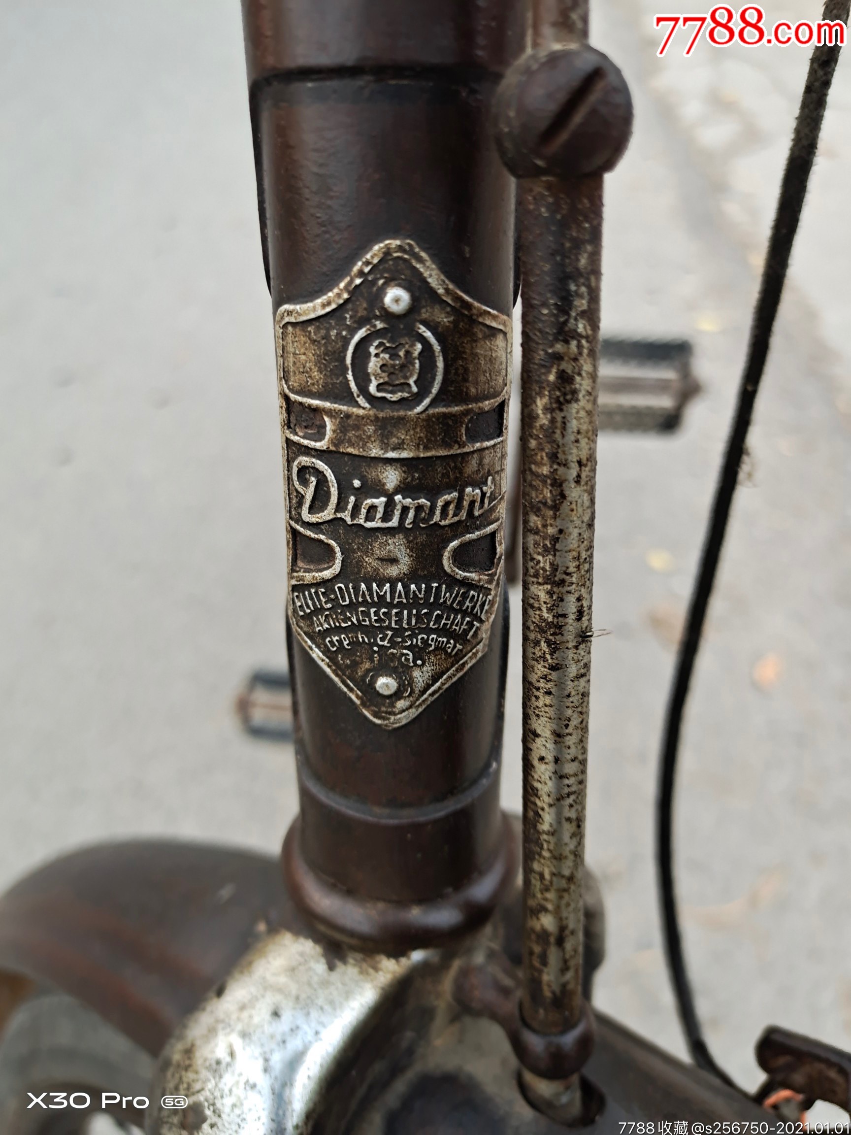 古董德国钻石牌自行车图片
