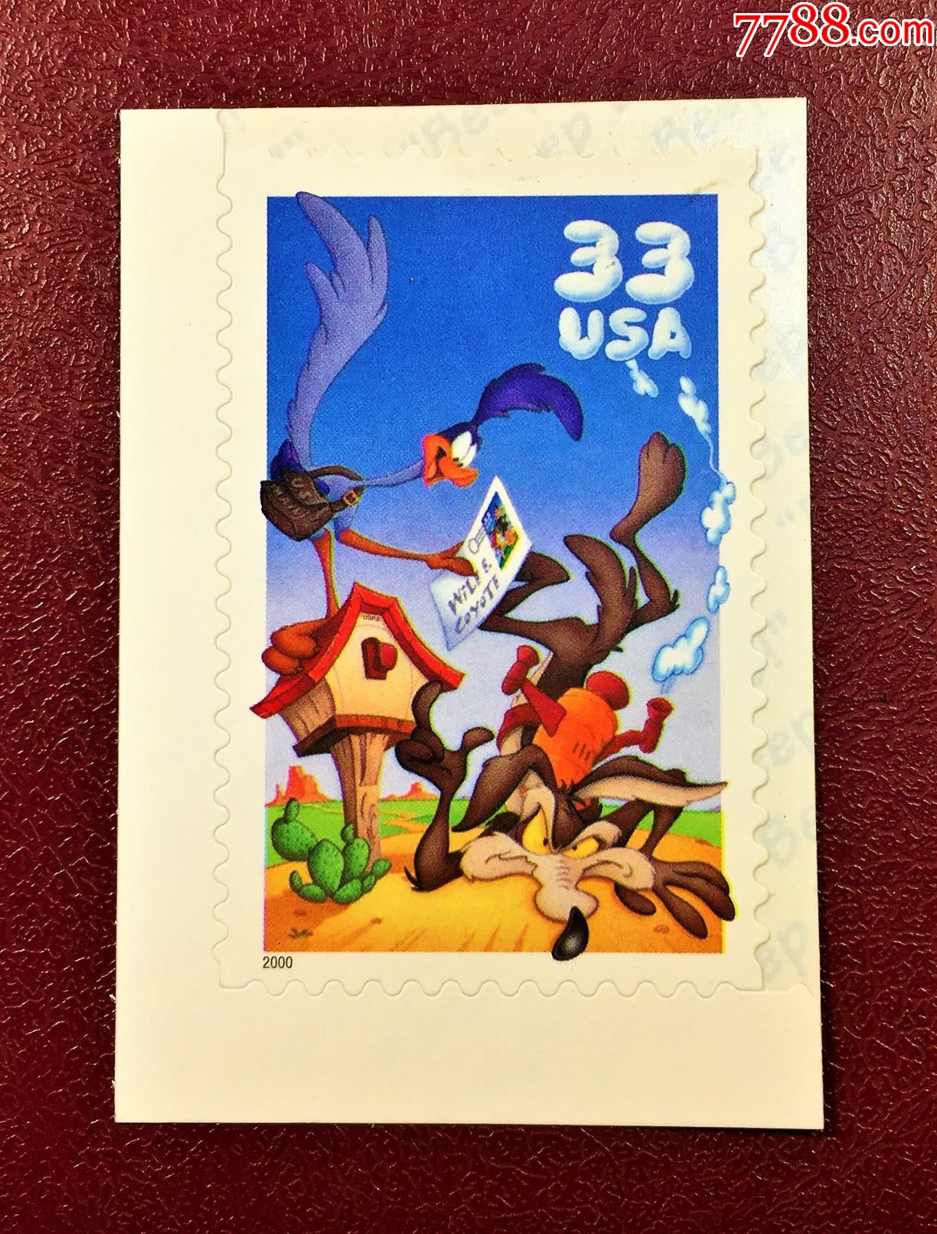 美国2000年发行卡通动漫迪斯尼笨狼(不干胶)