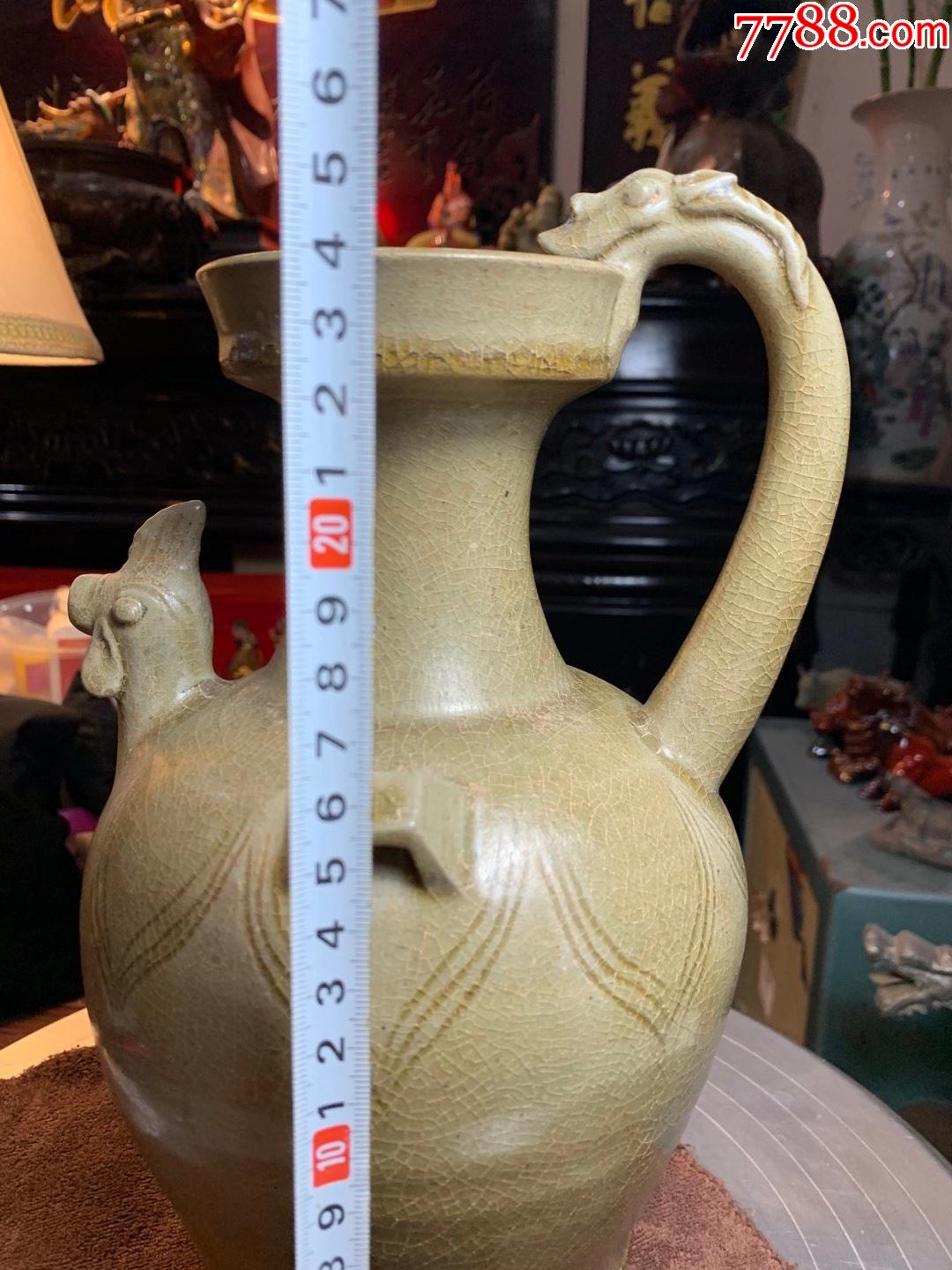 青瓷越窑鸡头执壶-价格:628.