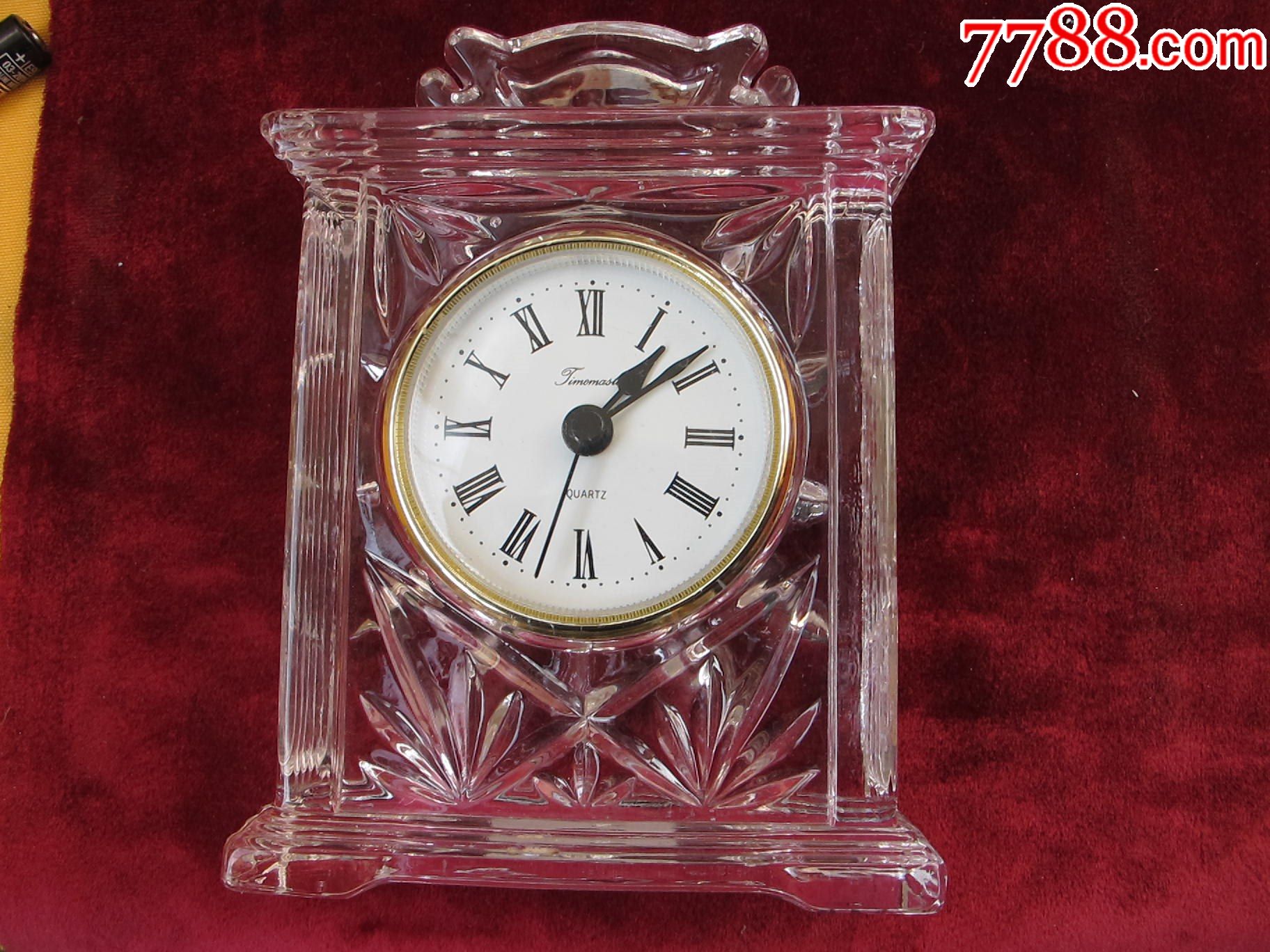 水晶玻璃石英座钟