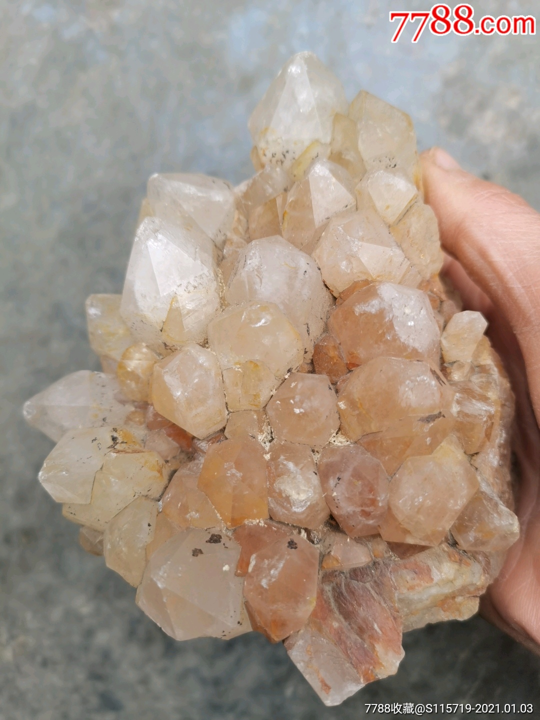 天然水晶簇柱原矿观赏奇文人石文房清供文玩杂项