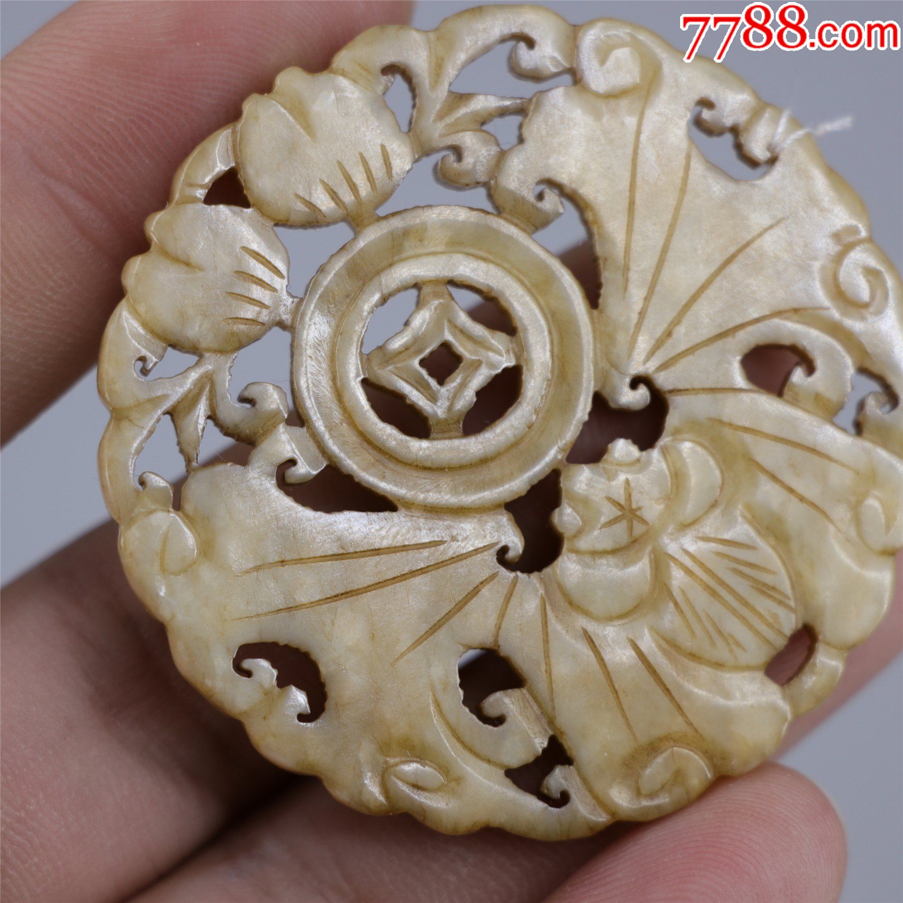 和田纯手工福在眼前玉佩(精)