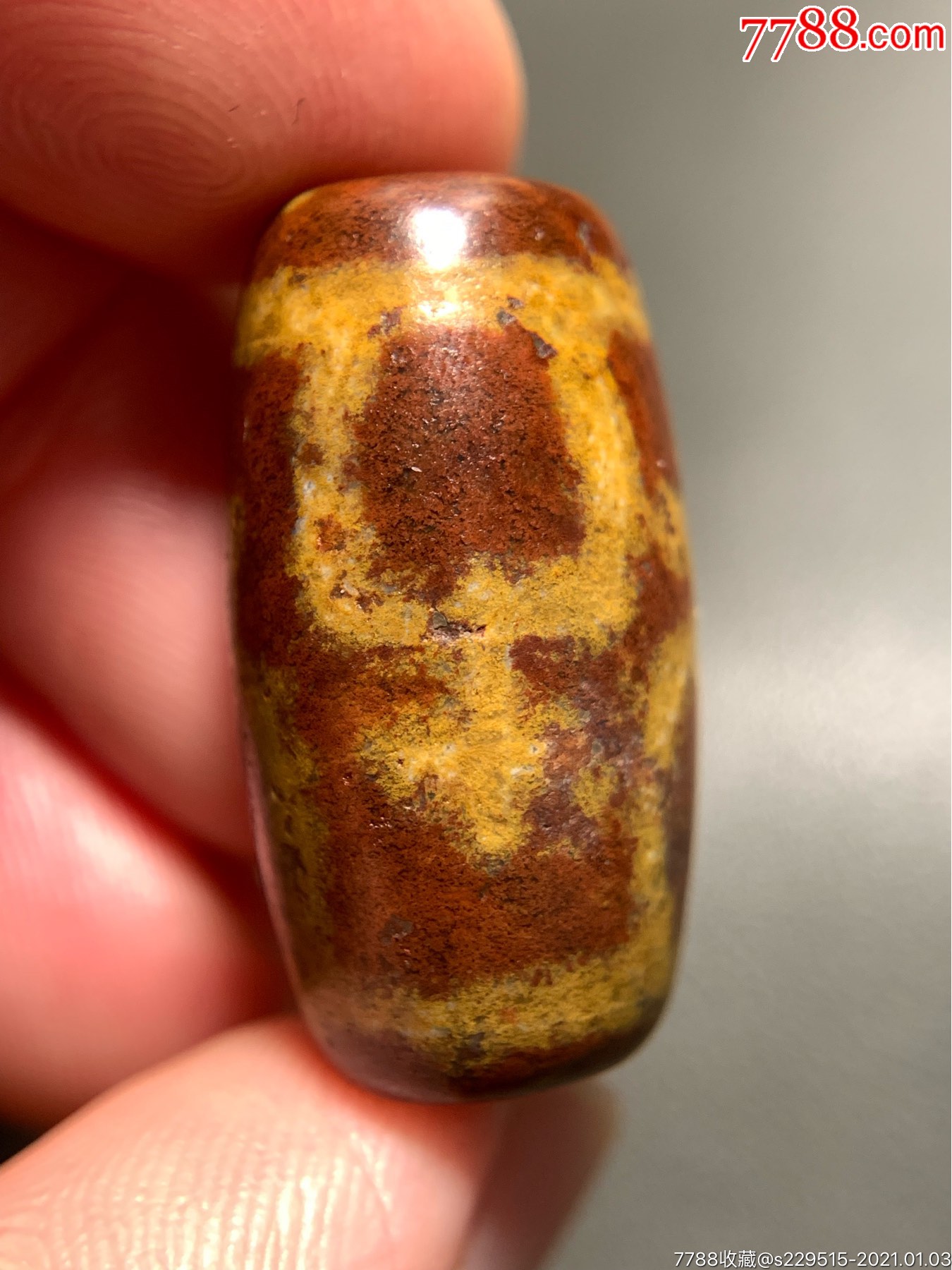 象雄满朱砂宝瓶大桶珠28.5*15.