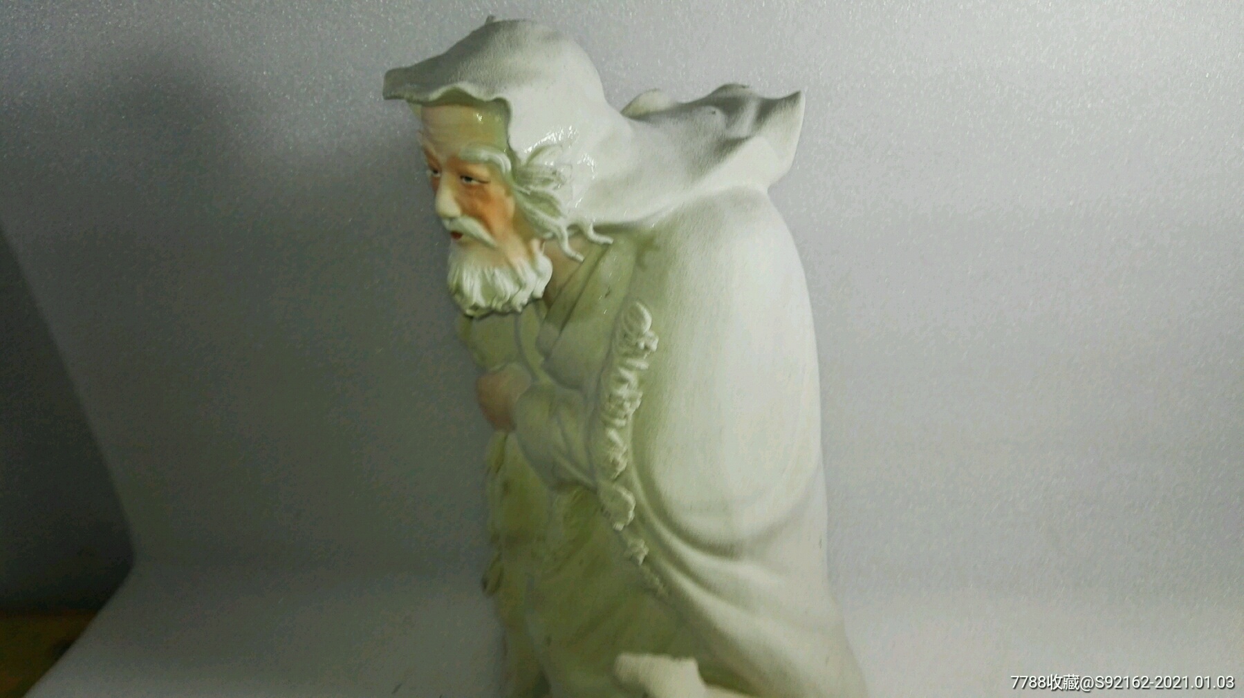 景德镇雕塑瓷《苏武牧羊》工艺美术师冯文新作品(刘远长大师高徒