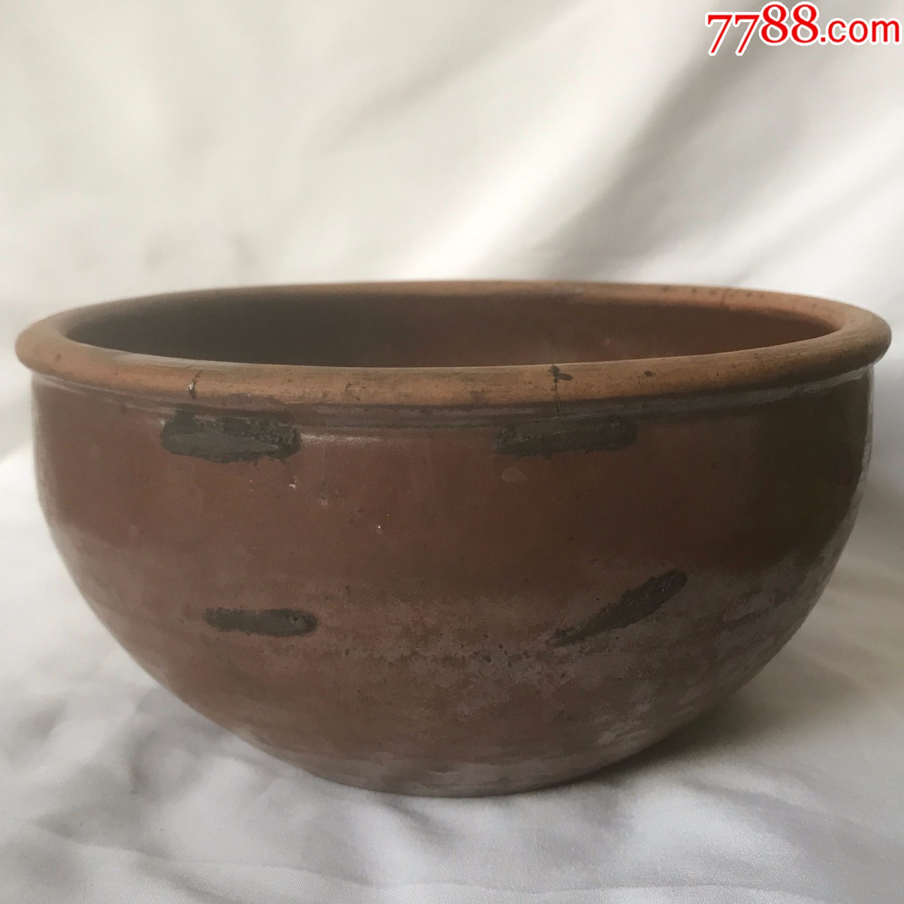 老瓷盆6273带锔钉