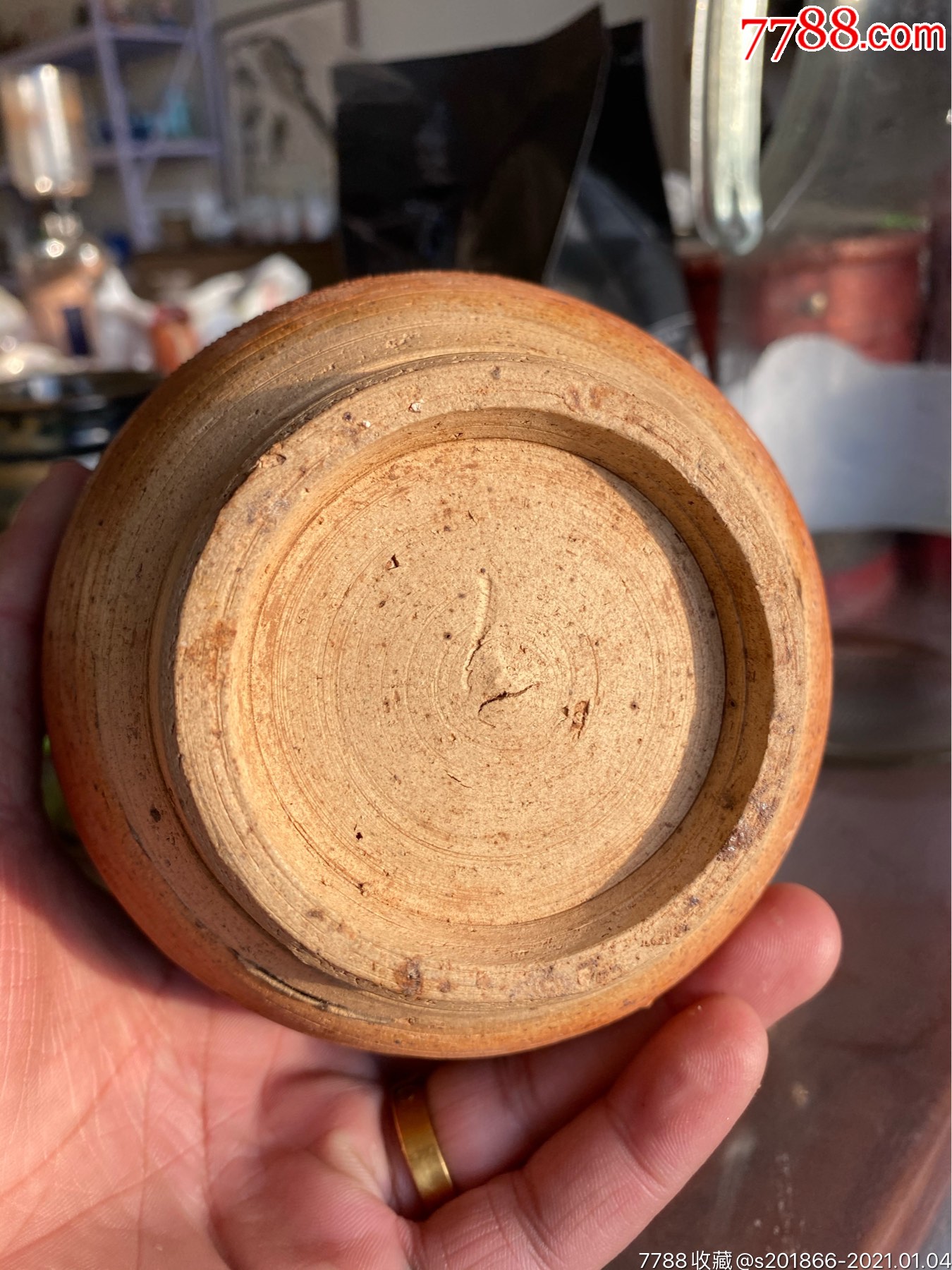 磁州窑山西窑口酱油色双系罐子