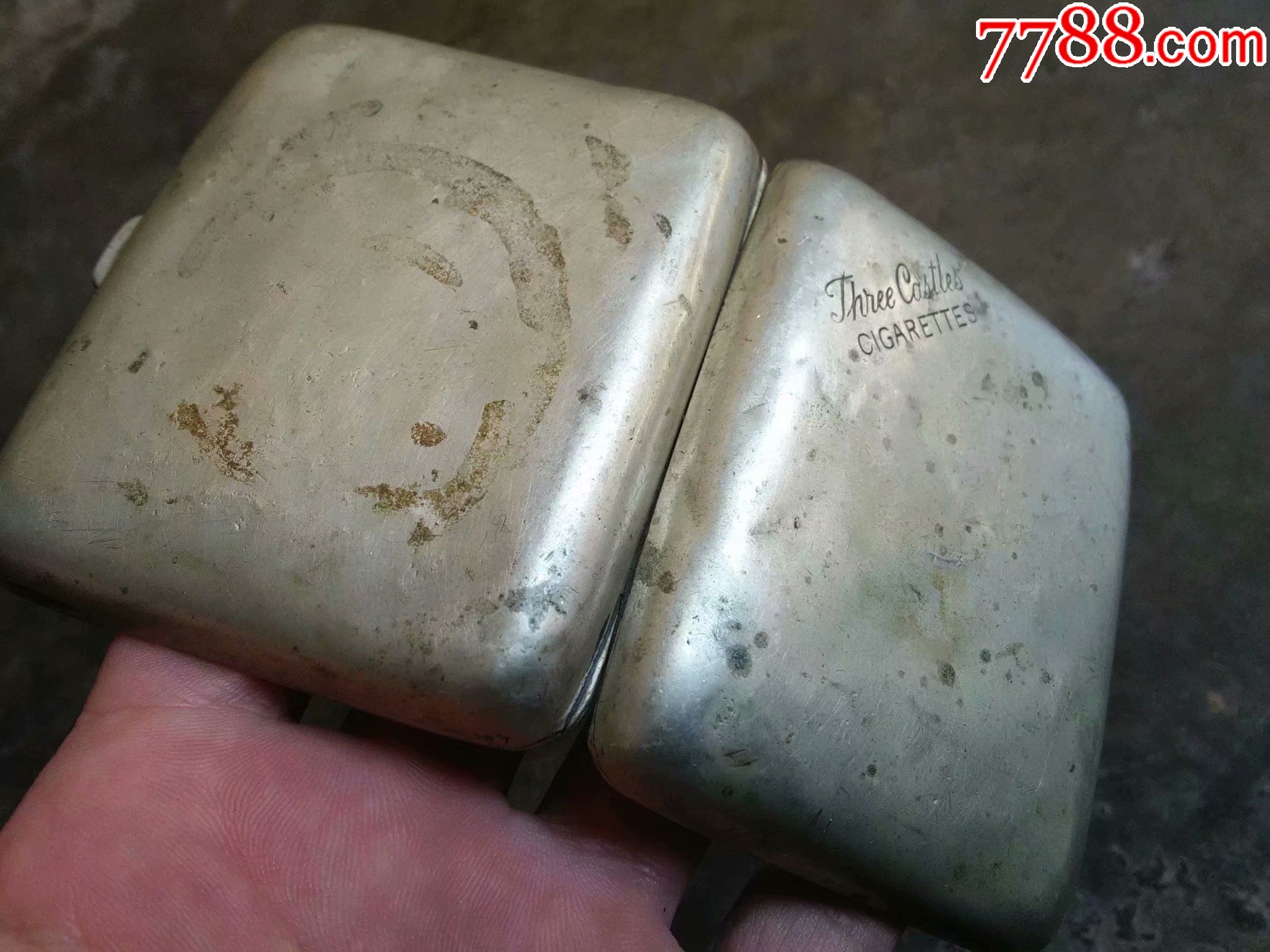 晚清名牌老银烟盒厚实完整