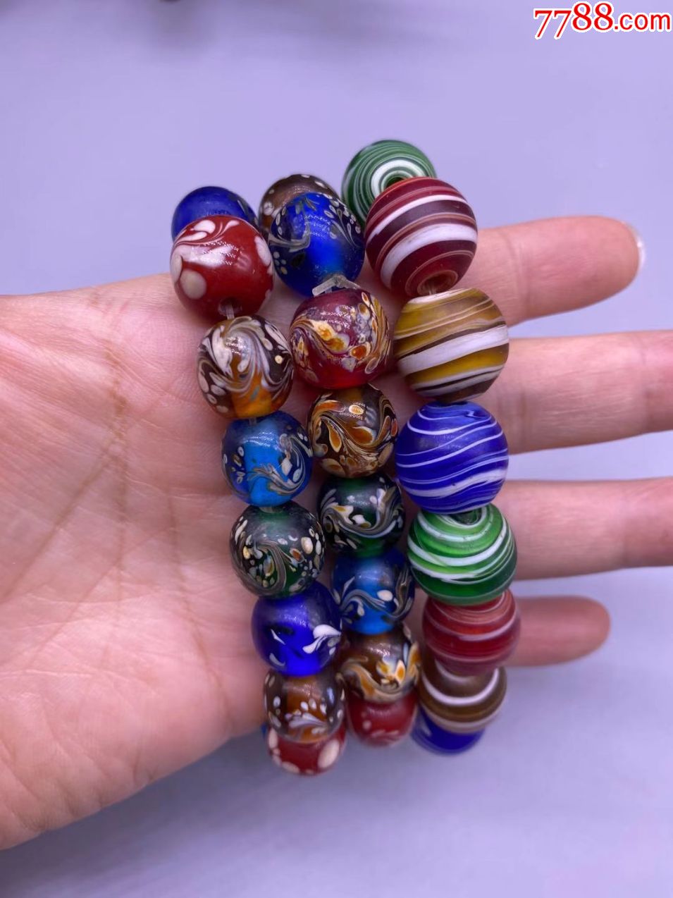 琉璃手串3串,品相如图,128包快递_琉璃珠/球_第4张_7788琉璃收藏