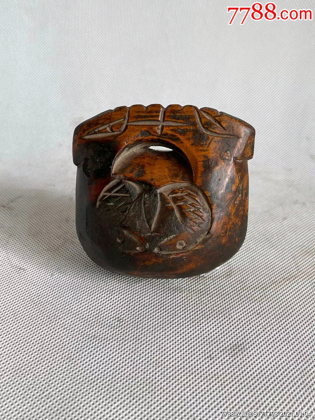 清代黄杨木木鱼,_木鱼_收藏价格_鉴定交易_7788瓷器网