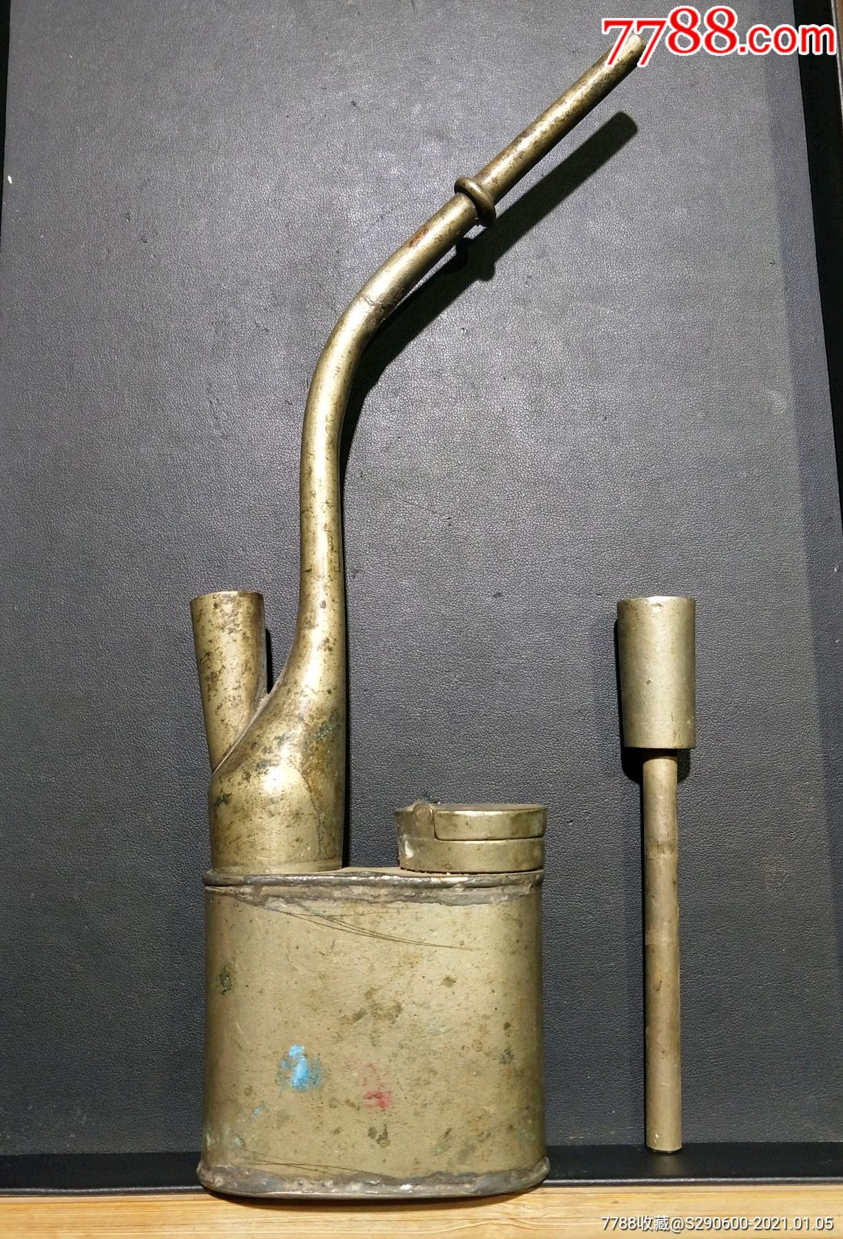 清末白铜水烟袋一个