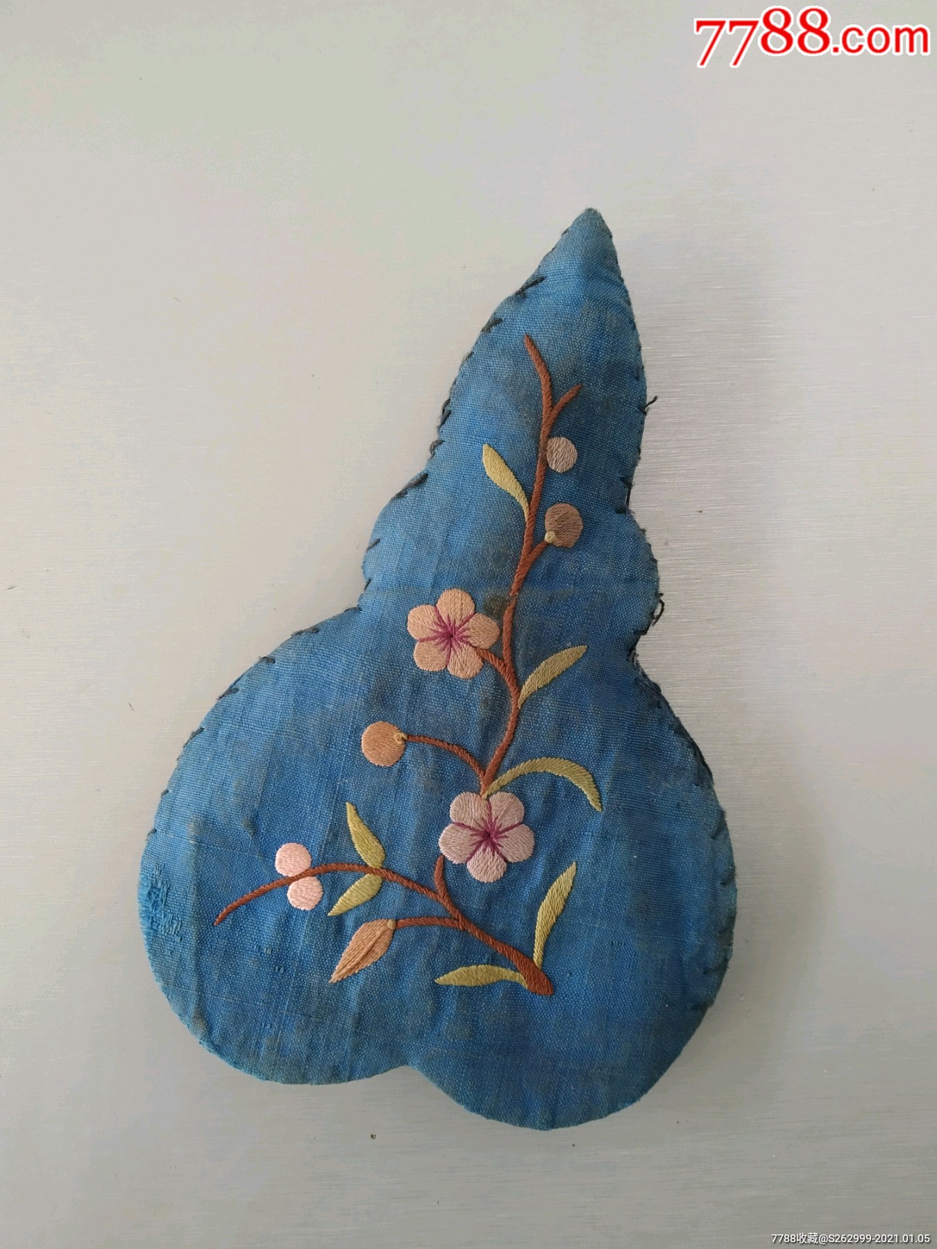 老绣品剪子套,老刺绣,小剪刀_其他布艺品_图片收藏_回收价格_7788老酒