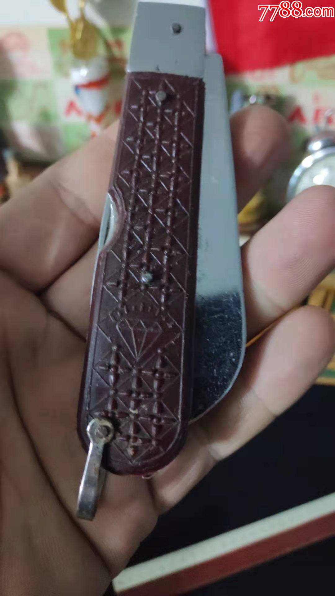 上世纪8090年代上海钻石牌老式多功能电工刀民俗老工具