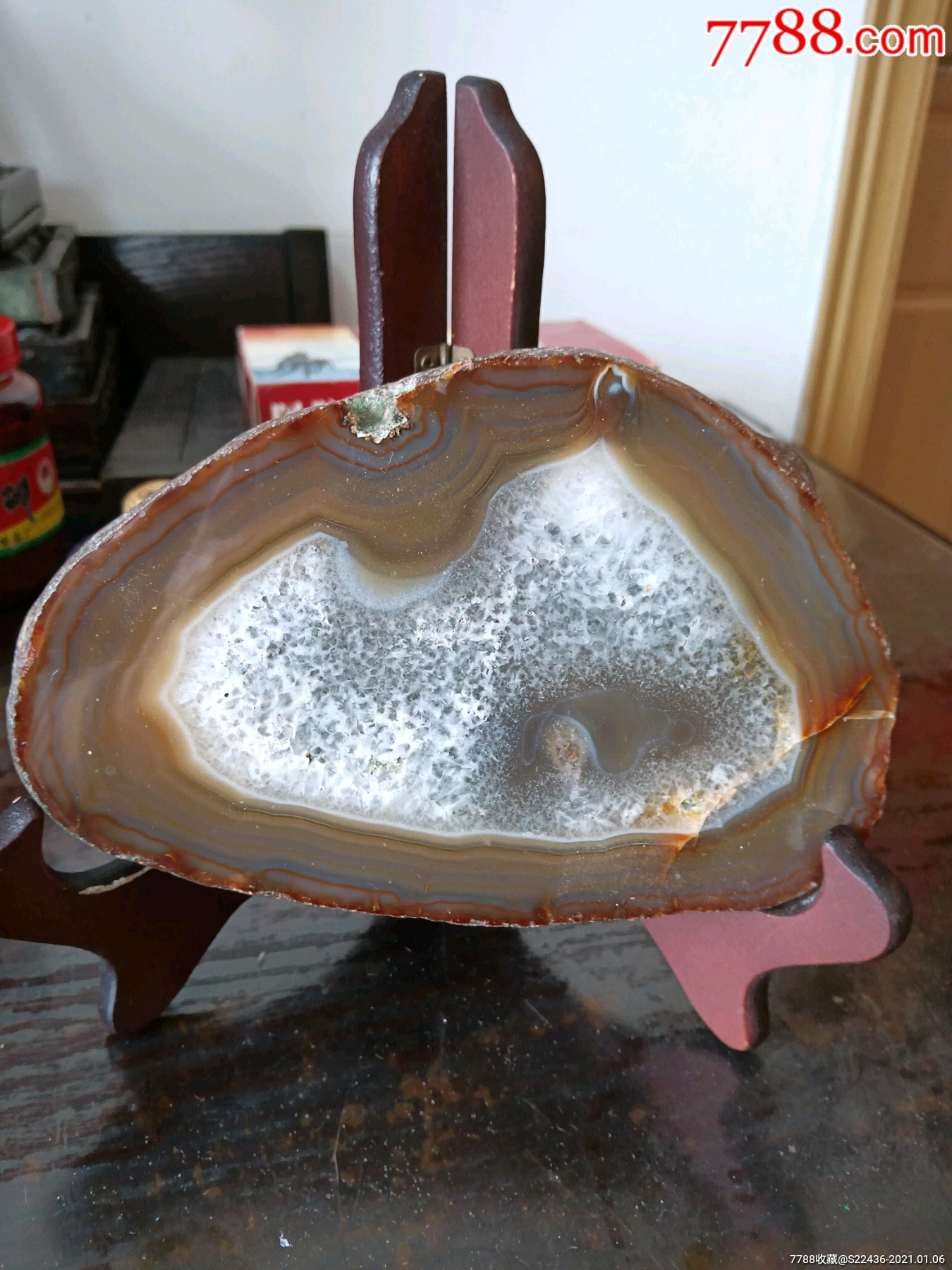 玛德石切片摆件_玛瑙_图片价格_收藏鉴定_7788钱币网