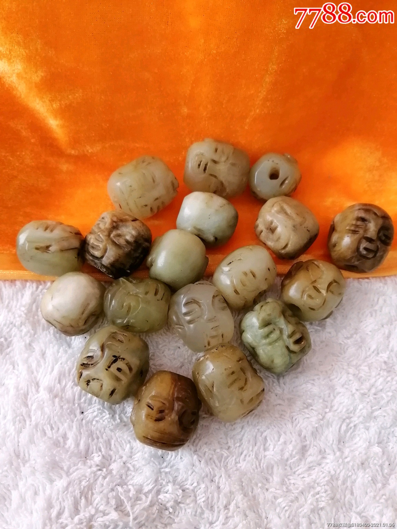 手工雕刻十八罗汉