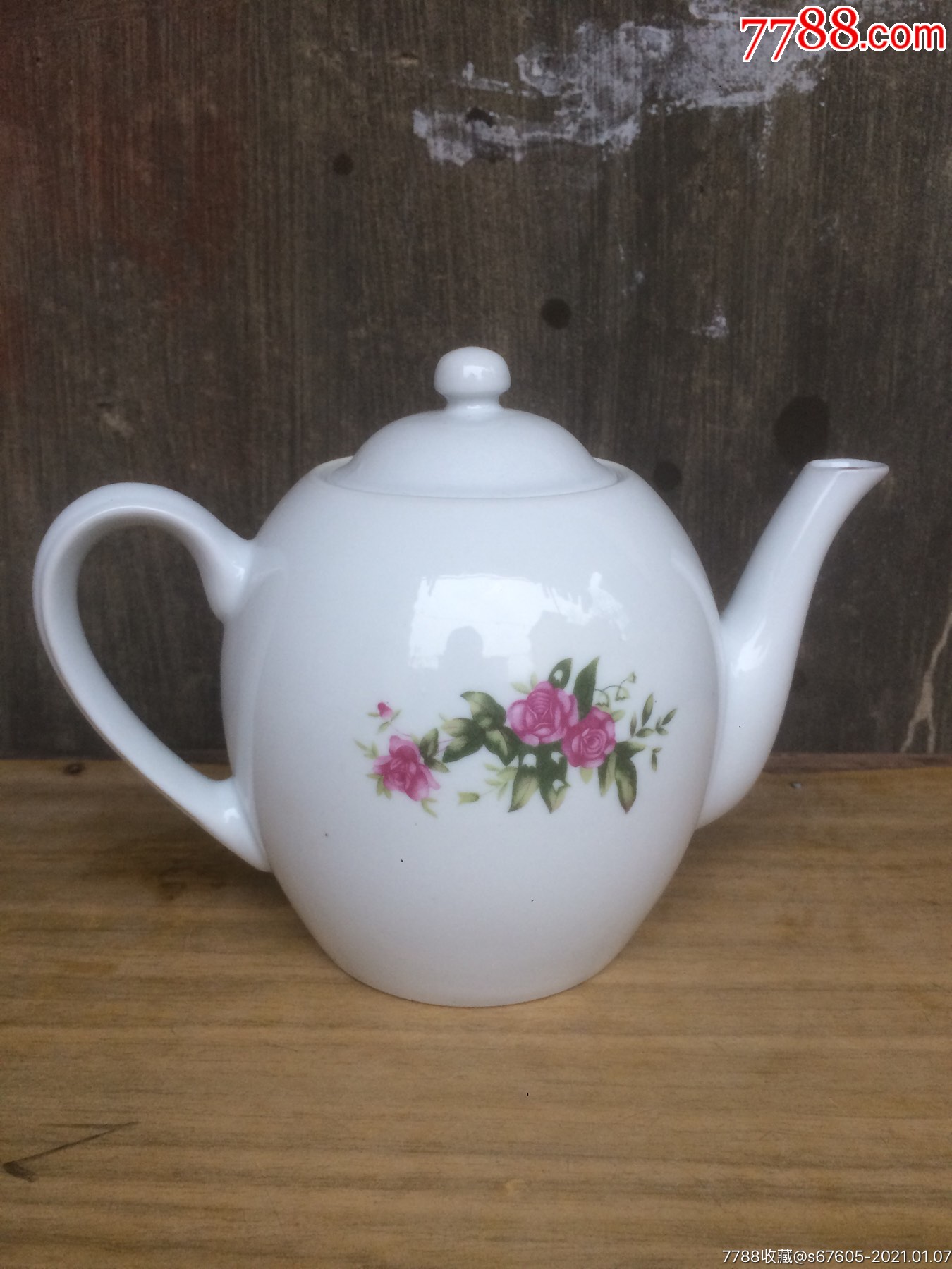 中国醴陵老茶壶底款中国制造_单色白瓷_配件图片_收藏价格_7788钟表