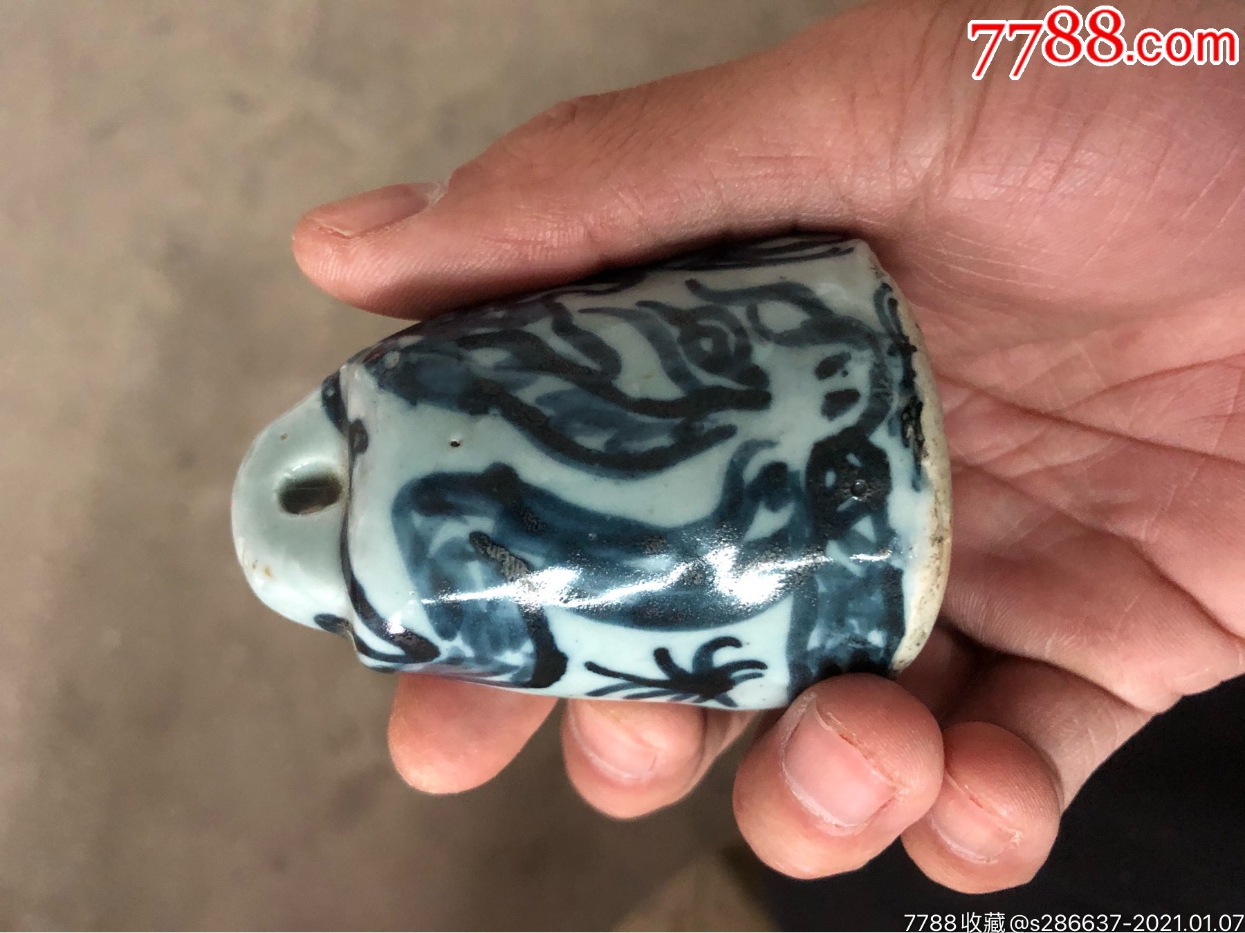 清顺治青花秤砣_青花瓷_图片欣赏_收藏价格_7788烟标收藏