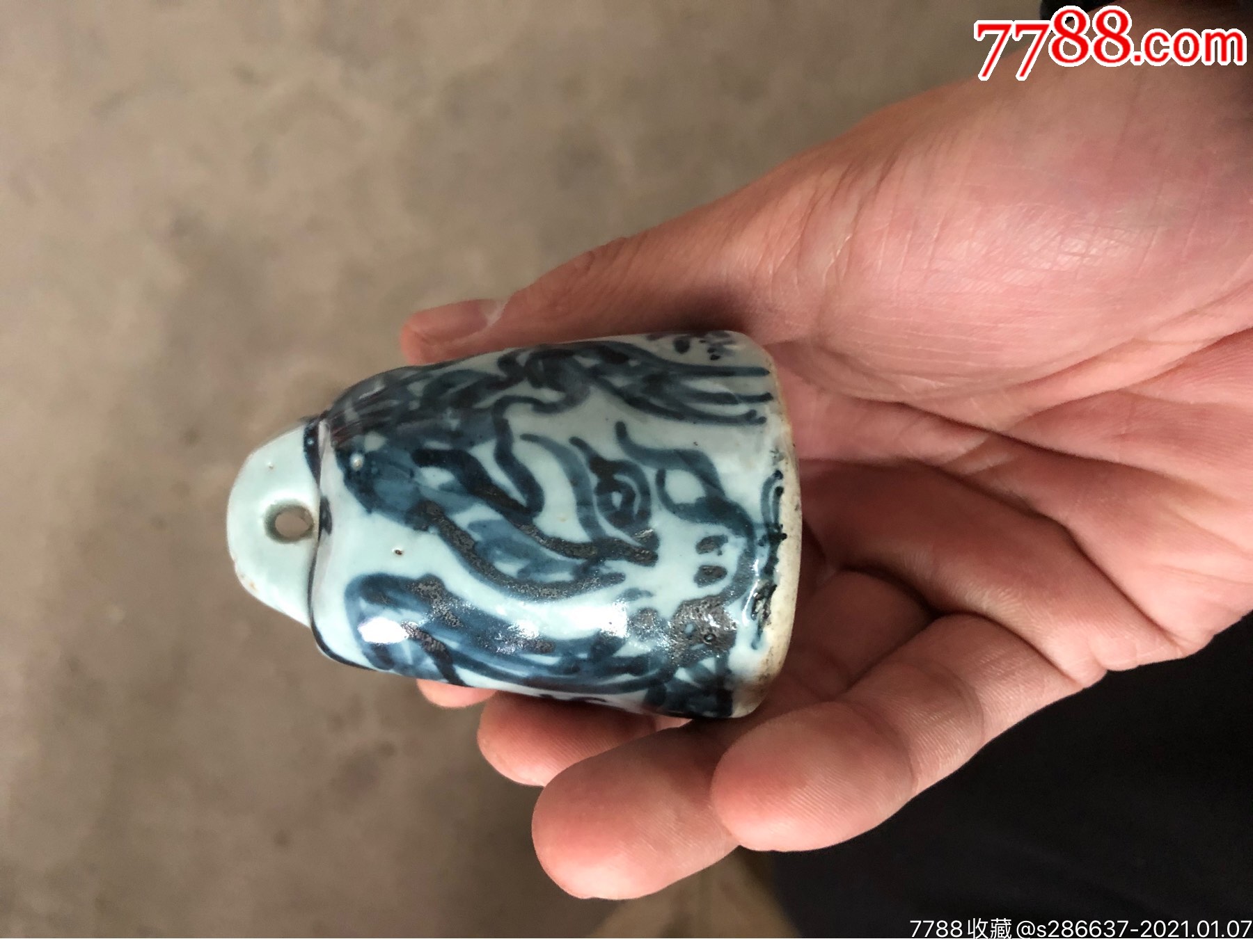 清顺治青花秤砣_青花瓷_图片欣赏_收藏价格_7788烟标收藏