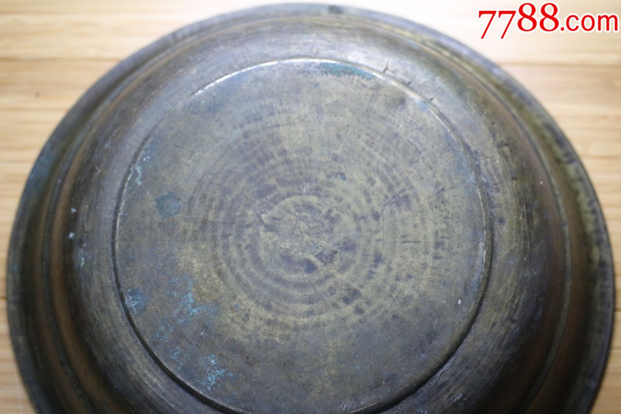 民国铜脸盆怀旧民俗铜盆子风水盆招财盆聚宝盆老物件-铜皿/盛具-7788