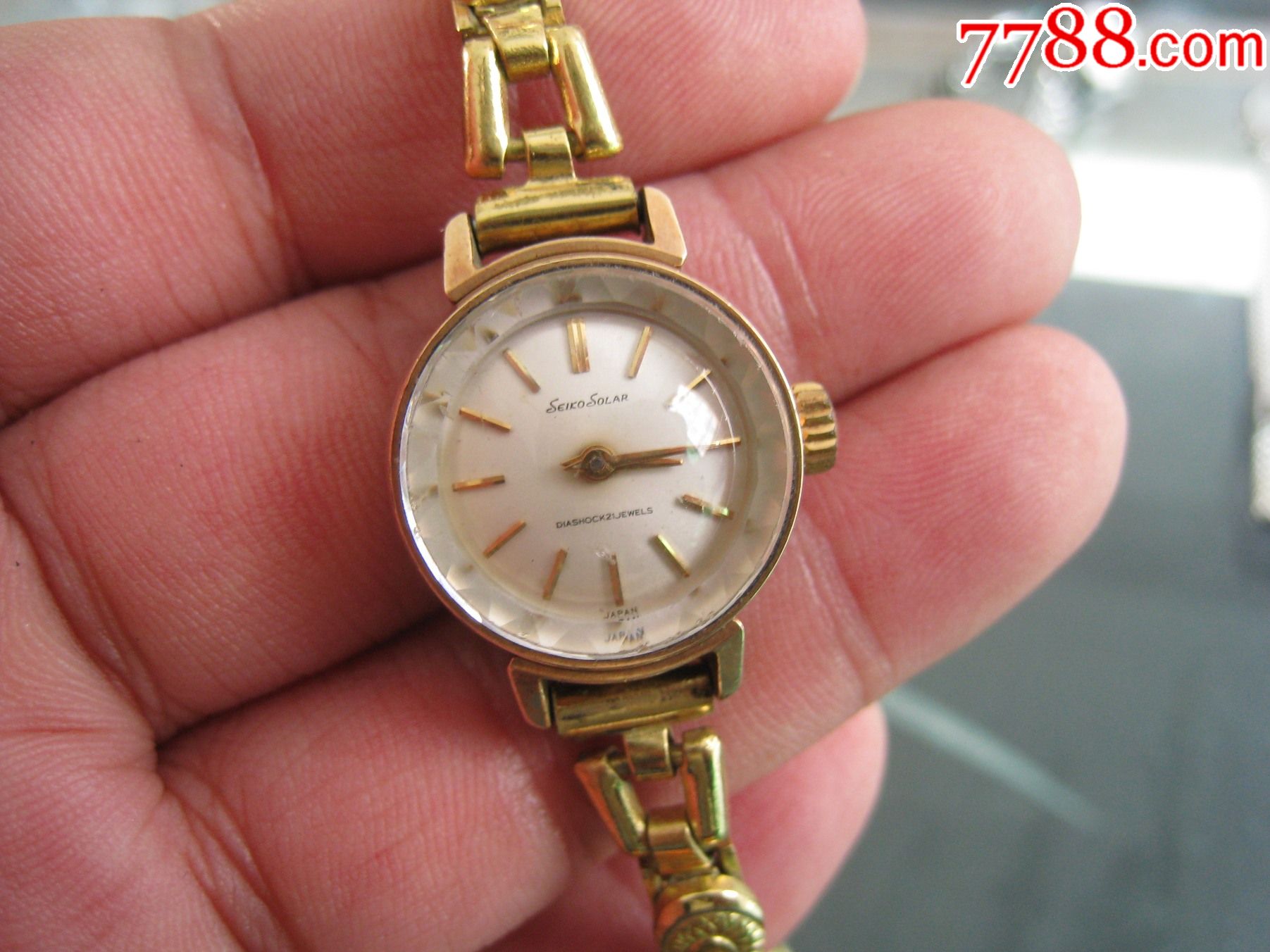 日本古董表全包金精工10a中古表(手动)女