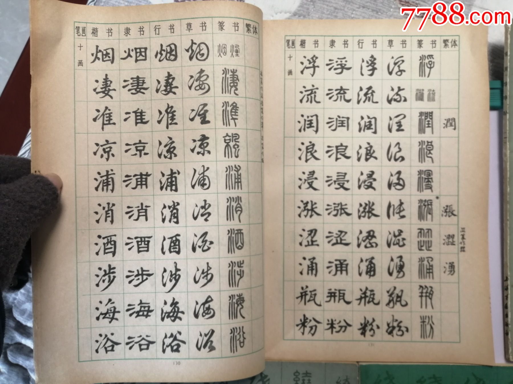 楷隸行草篆常用字字帖(1,2,3,4,5全五冊合售)---上海書畫出版社